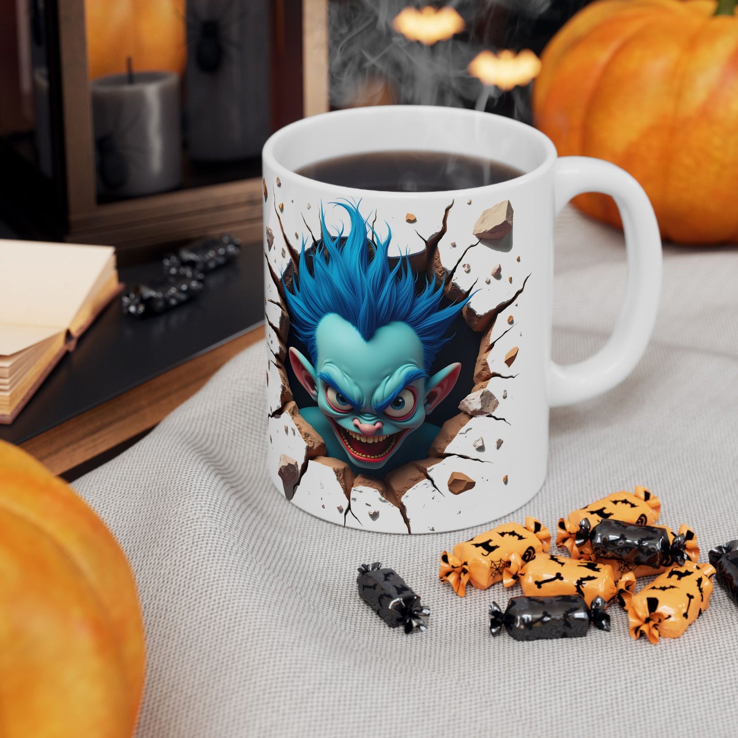3D Exploding Monster Ceramic Mug - Fun Coffee Cup