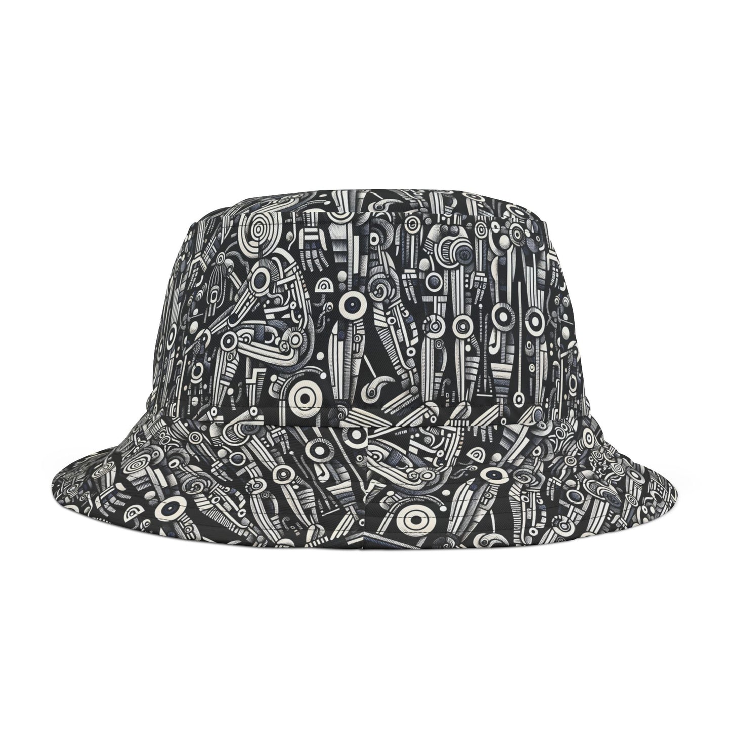 SNRG Robotz Bucket Hat, Unique Streetwear Cap, Hip Hop Headwear,  Fashion Accessory, Trendy Hat