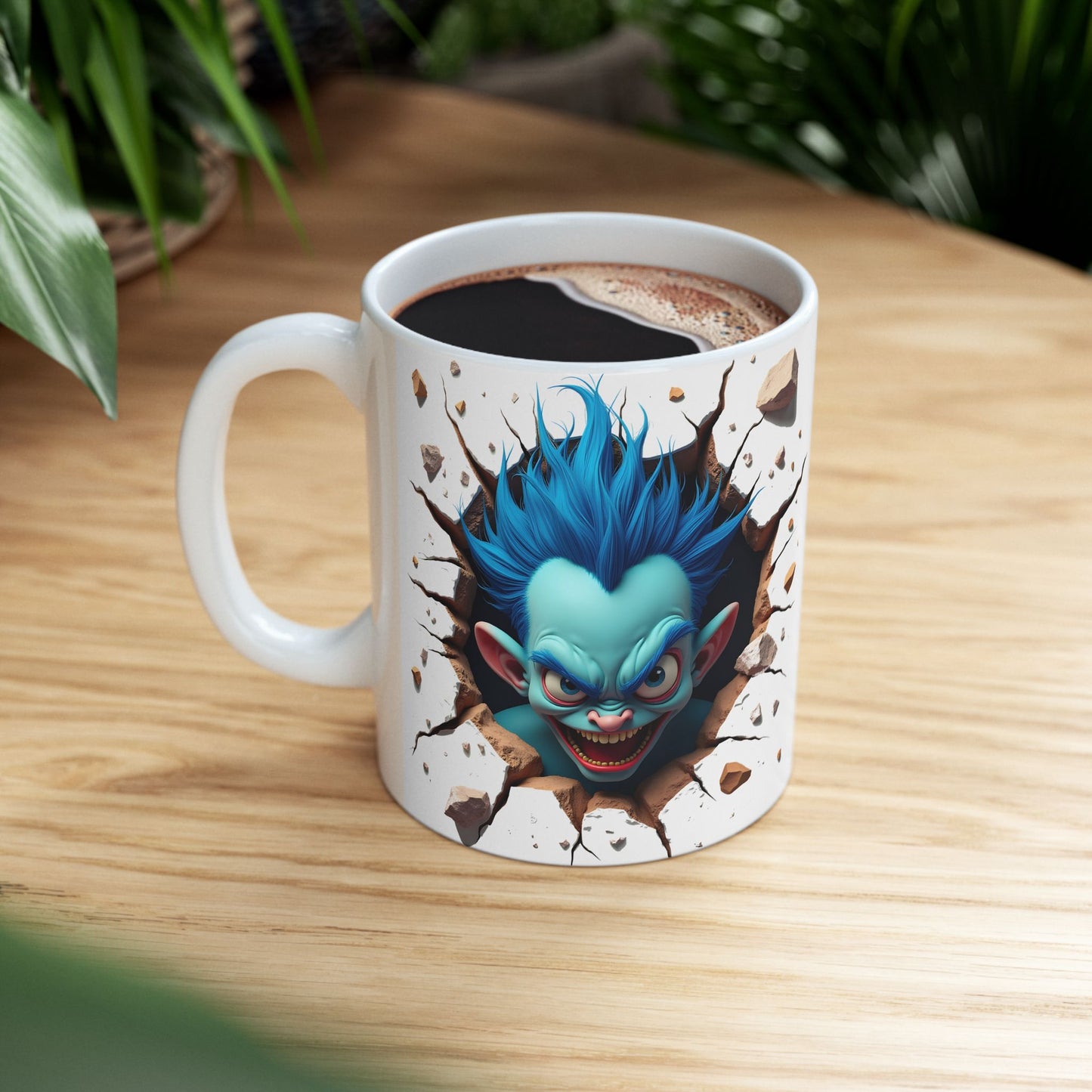3D Exploding Monster Ceramic Mug - Fun Coffee Cup
