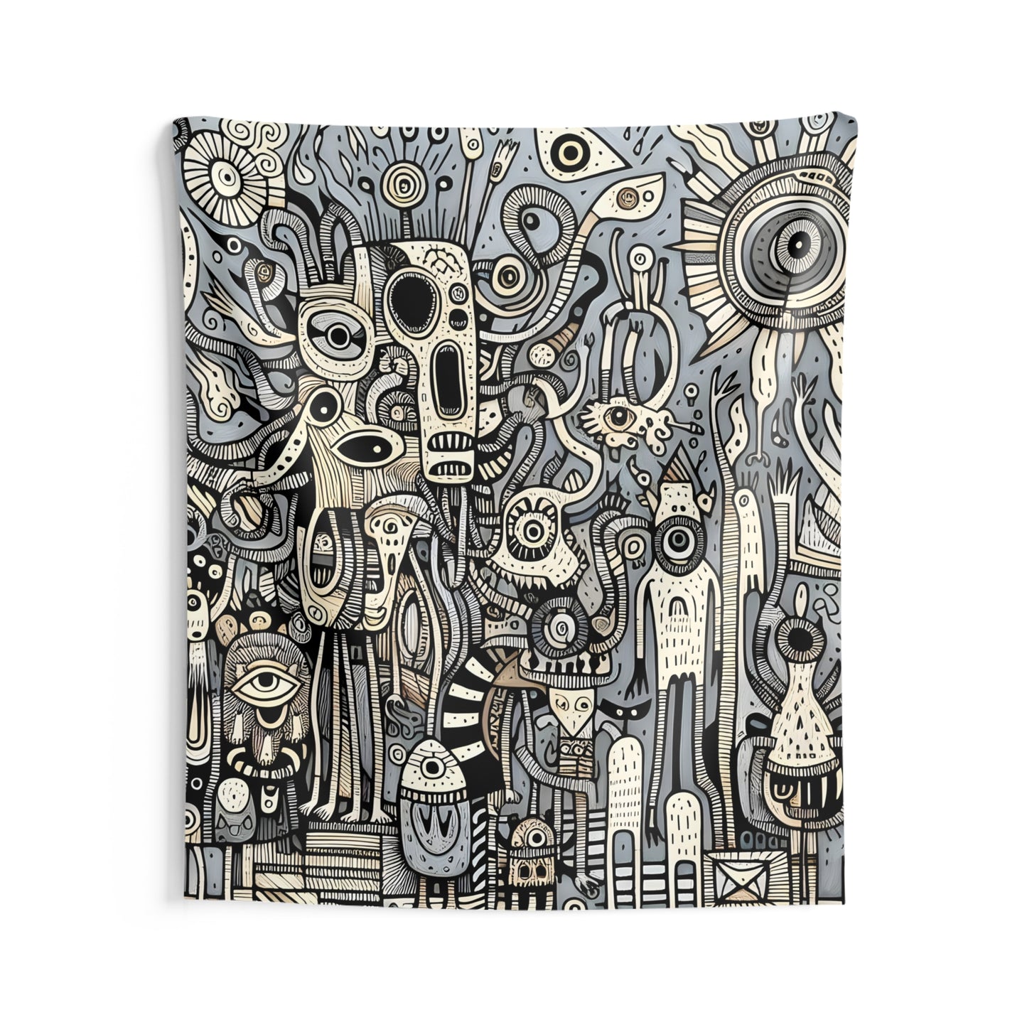 Monsterz Indoor Wall Tapestry, Boho Wall Art, Wall Hanging Tapestry, Aesthetic Accessories