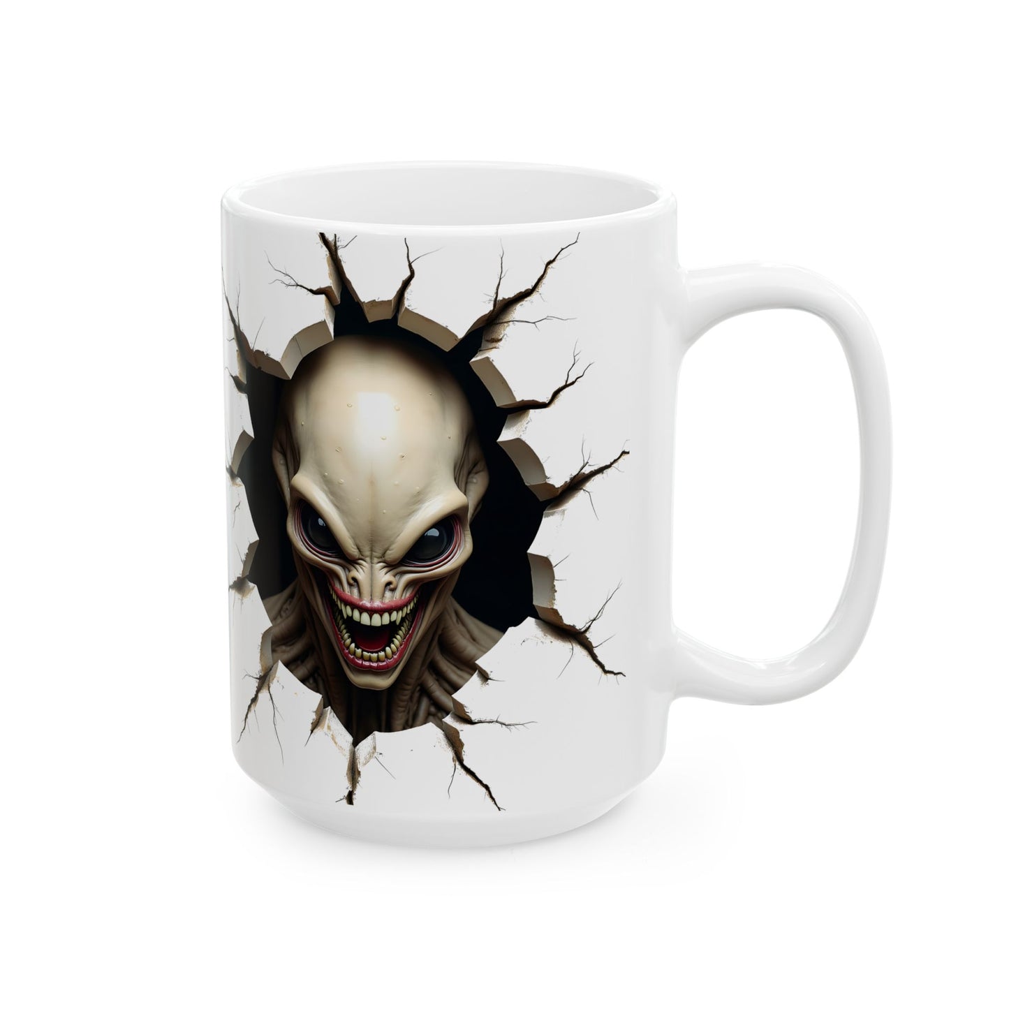 Alien Headz Ceramic Mug - Perfect for Halloween and Coffee Lovers