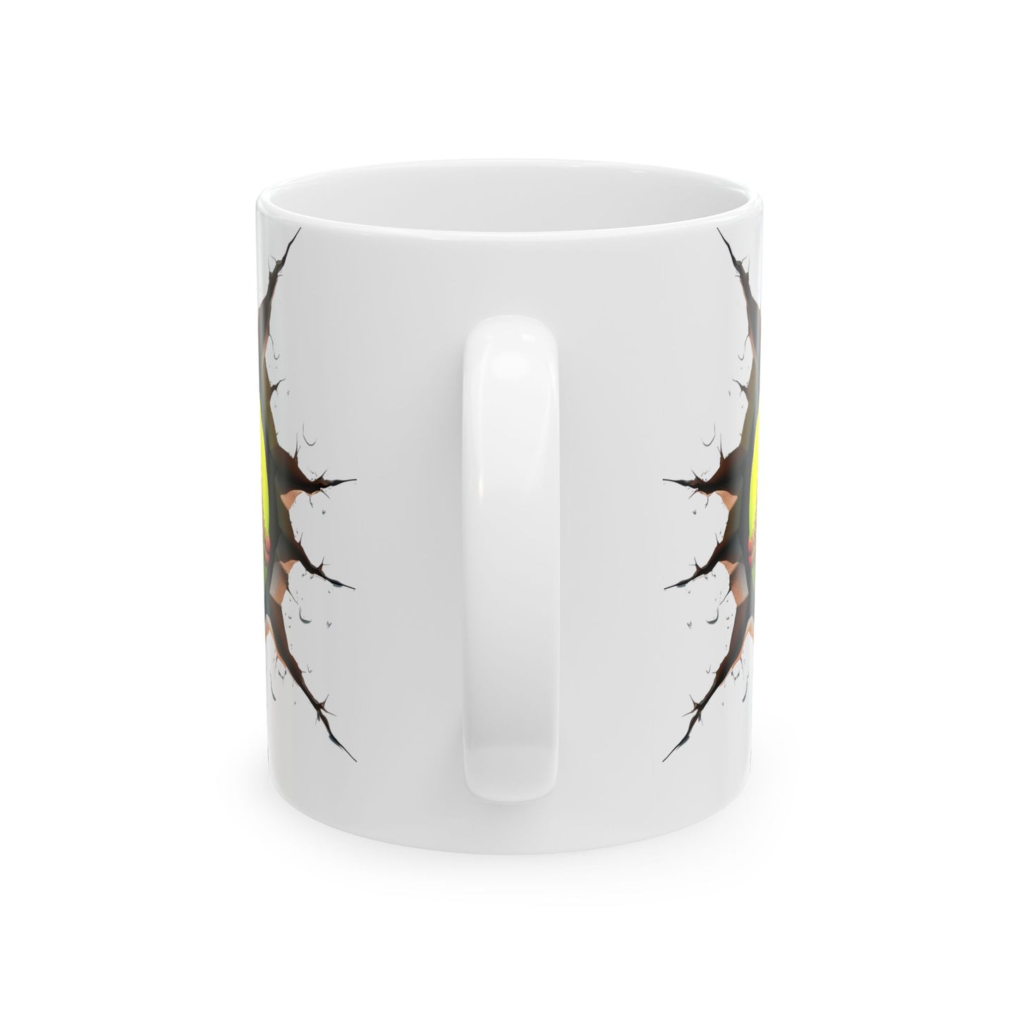 Softball Breaking Through Ceramic Mug – Perfect for Passionate Softball Fans