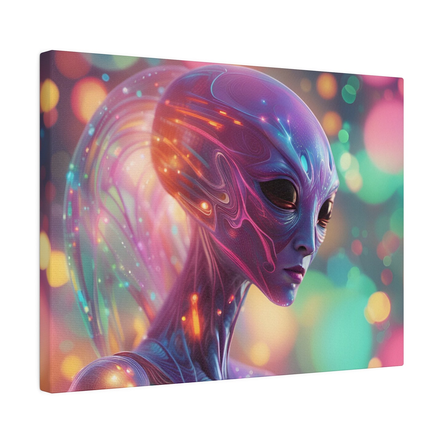 Alien Headz Matte Canvas, Stretched, 0.75"