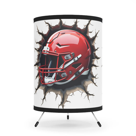 Football Helmet Tripod Lamp, Sporty Decor, Unique Lighting for Game Room, Man Cave, Football Parties, Gift for Fans