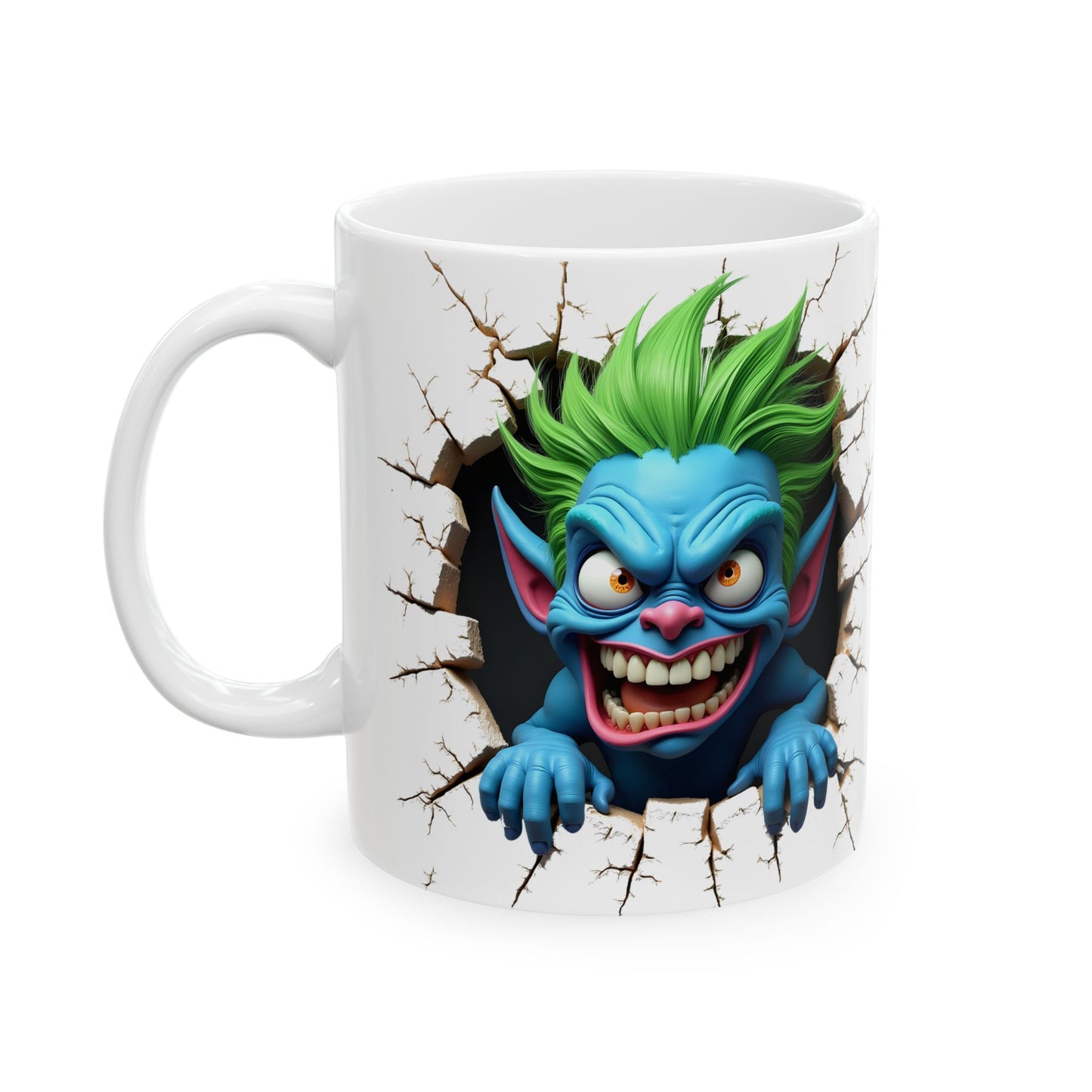Unique Breaking Through Coffee Monster Mug