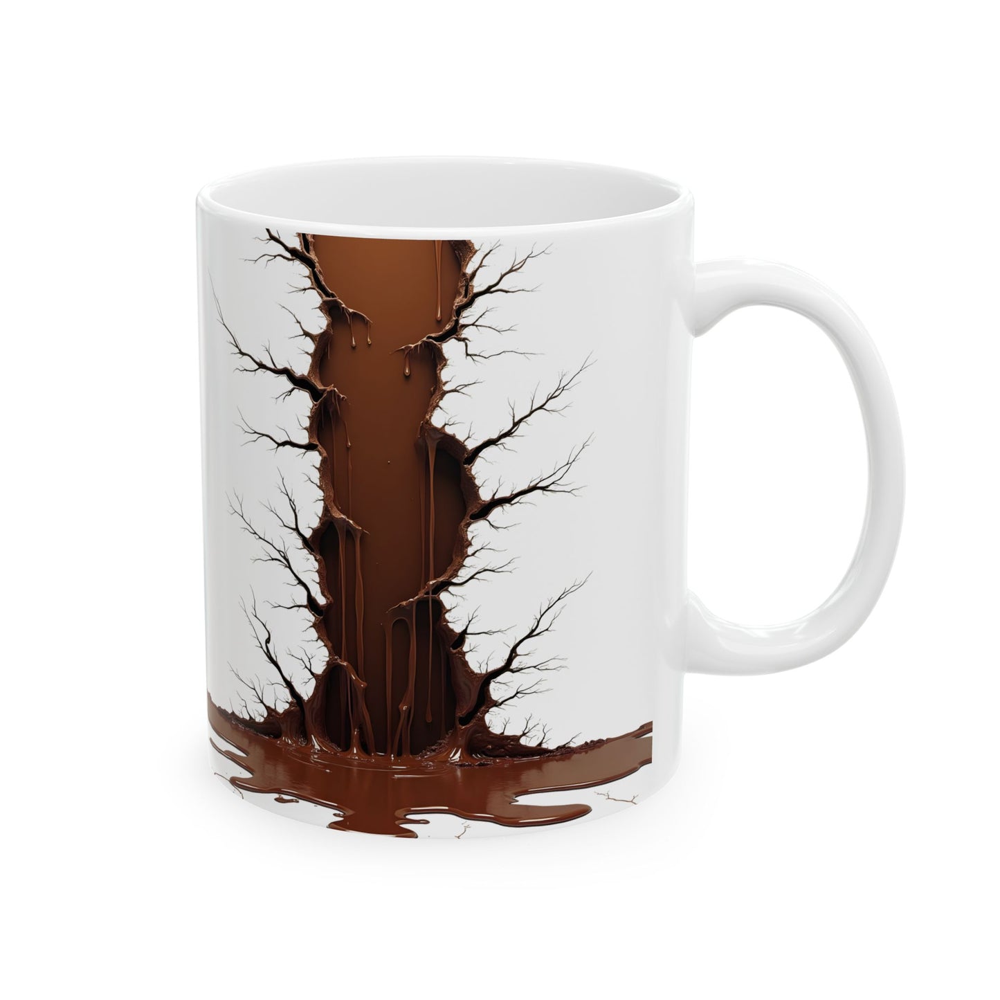 Cracked Ceramic Mug, Eco-Friendly Gift, Coffee Cup, Home Decor, Coffee Lover's Delight