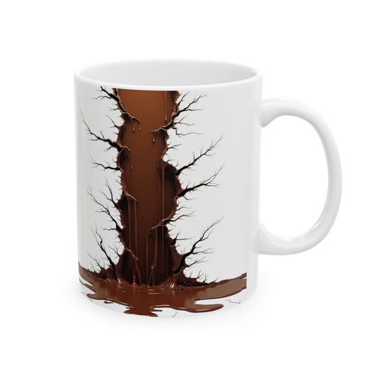 Cracked Ceramic Mug, Eco-Friendly Gift, Coffee Cup, Home Decor, Coffee Lover's Delight
