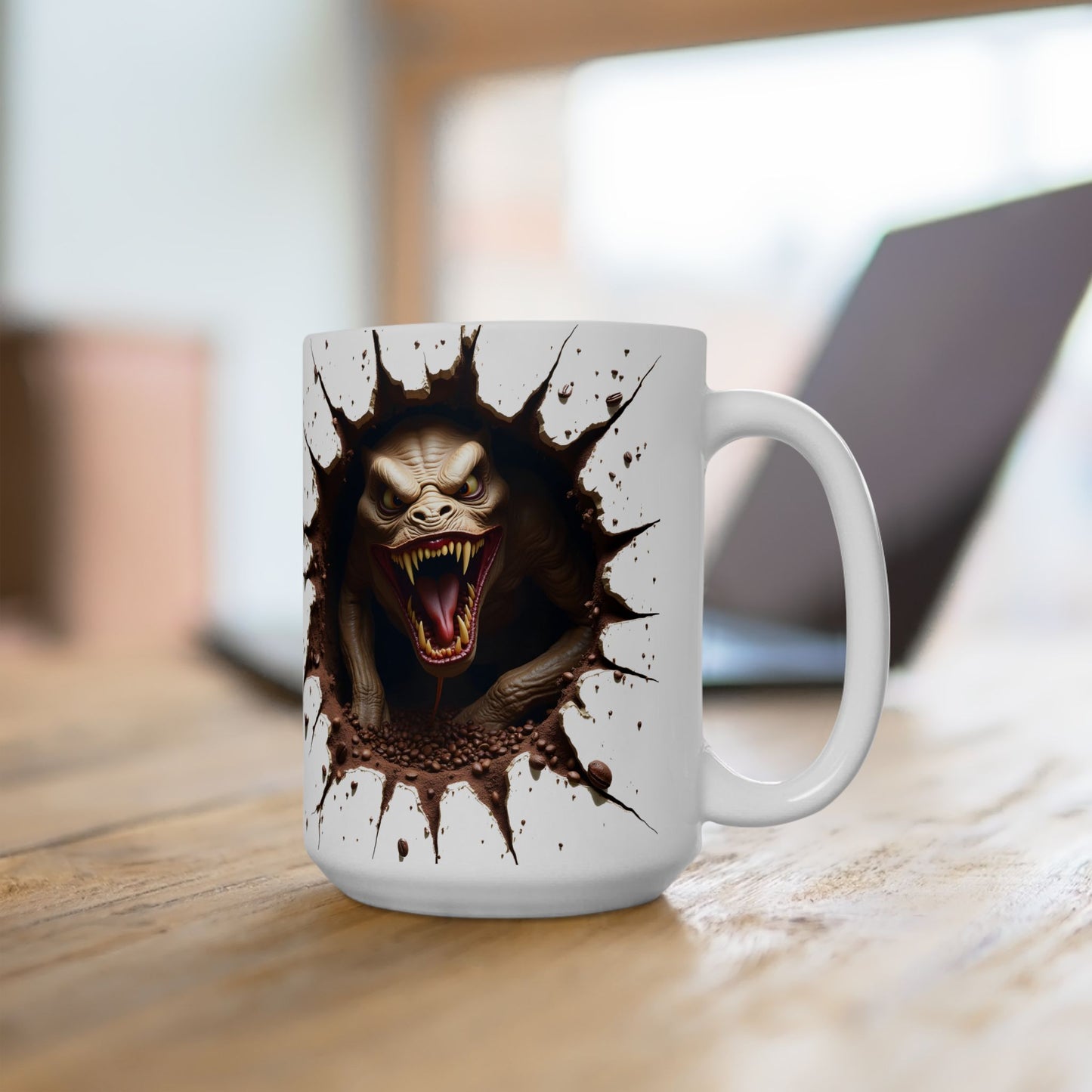 Unique Coffee Monster Ceramic Mug | 11oz & 15oz | Perfect Gift for Coffee Lovers