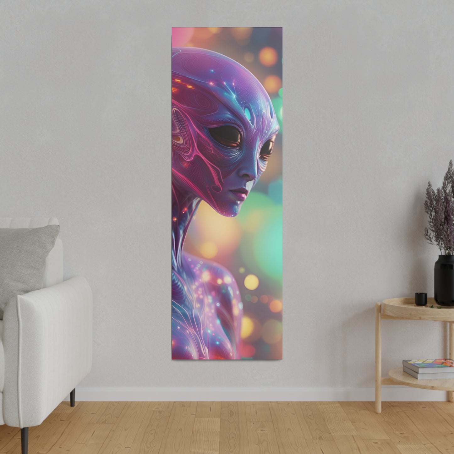 Alien Headz Matte Canvas, Stretched, 0.75"