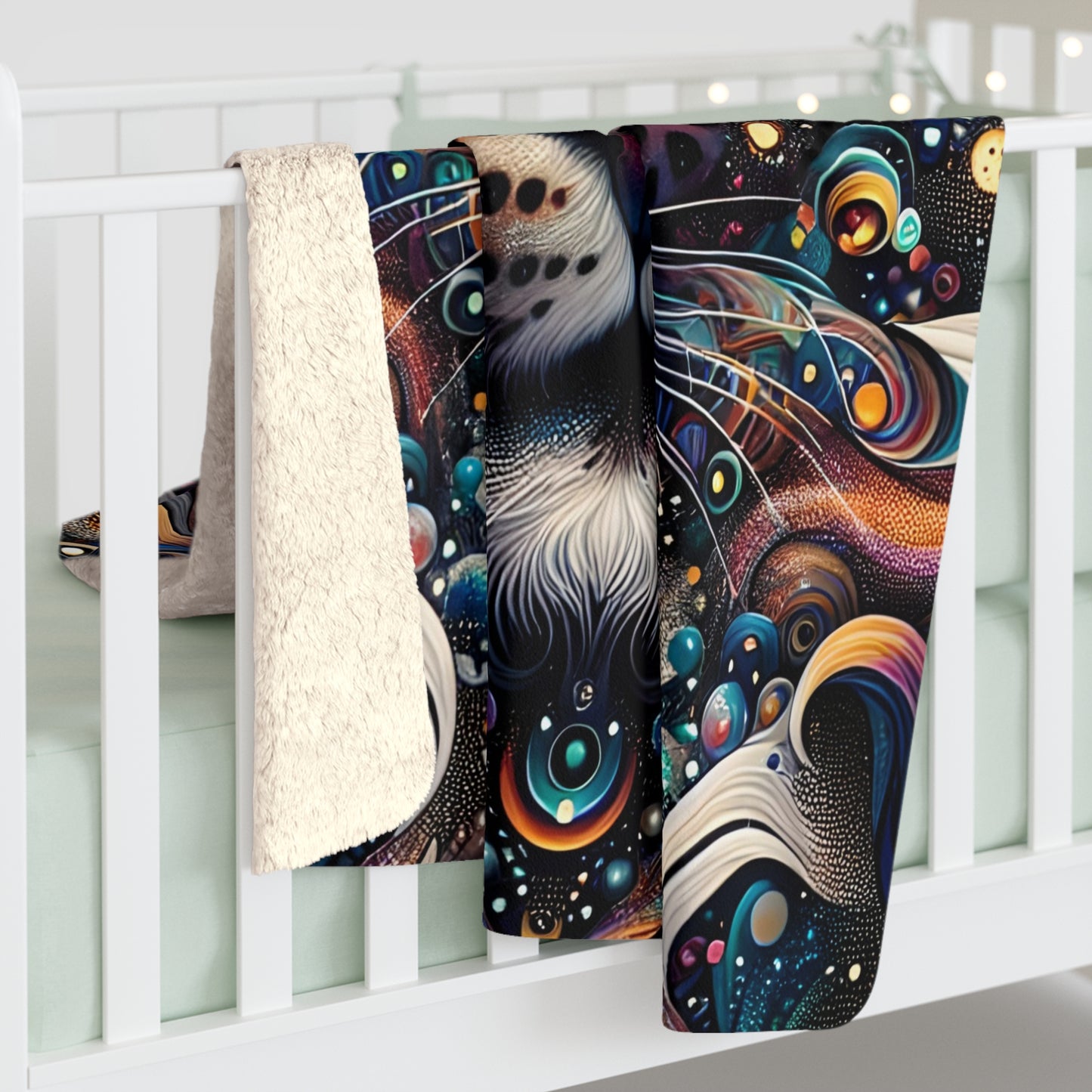 Astral Leopard Sherpa Fleece Blanket