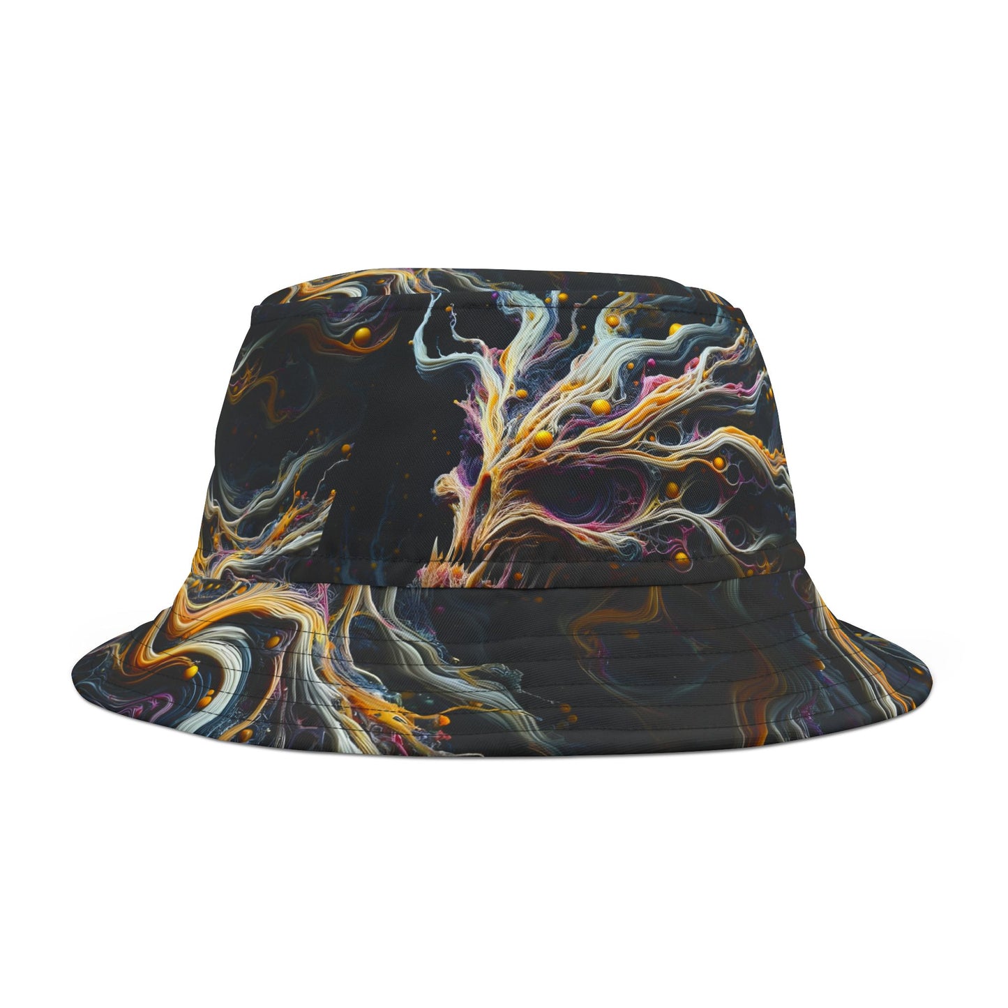 SNRG Abstractz Bucket Hat, Unique Streetwear Cap, Hip Hop Headwear,  Fashion Accessory, Trendy Hat