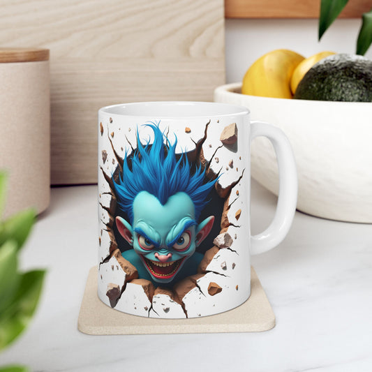 3D Exploding Monster Ceramic Mug - Fun Coffee Cup