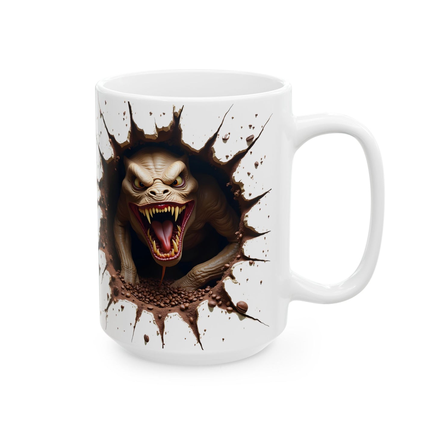 Unique Coffee Monster Ceramic Mug | 11oz & 15oz | Perfect Gift for Coffee Lovers