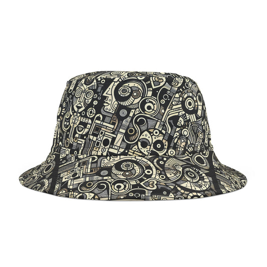 SNRG Robotz Bucket Hat, Unique Streetwear Cap, Hip Hop Headwear,  Fashion Accessory, Trendy Hat