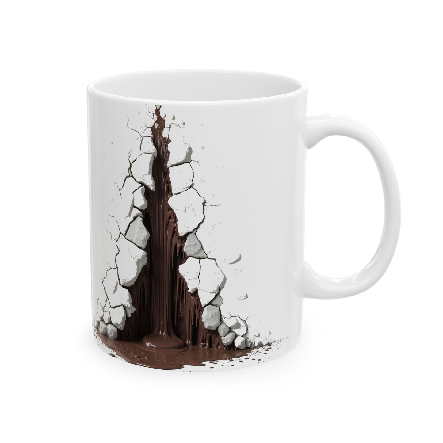 Unique Cracked  Ceramic Mug -  Home Decor, Coffee Enthusiasts