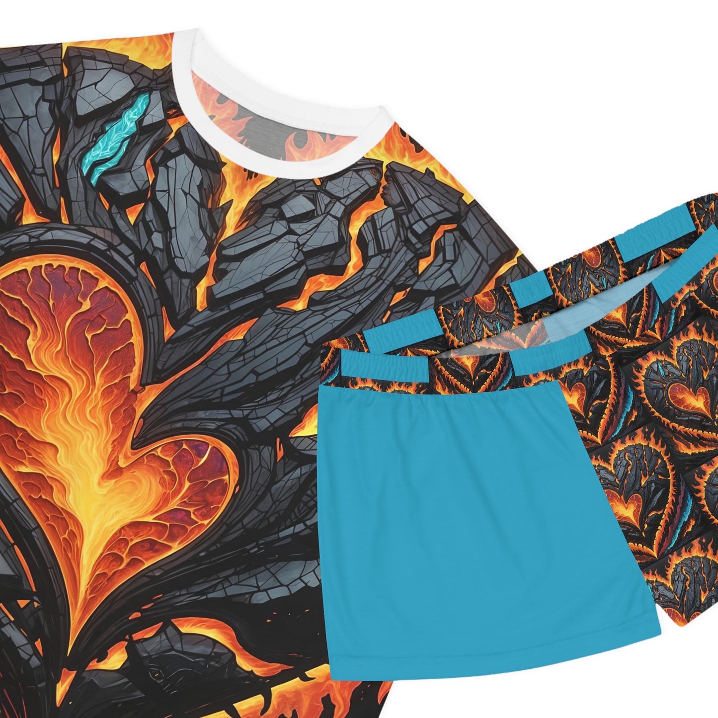 Women's Lava Heartz Short Pajama Set