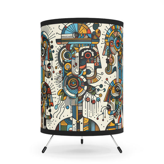 Unity Tripod Lamp, Unique Home Decor, Modern Lighting, Colorful Shade, Boho Interior Design, Gift for Art Lovers