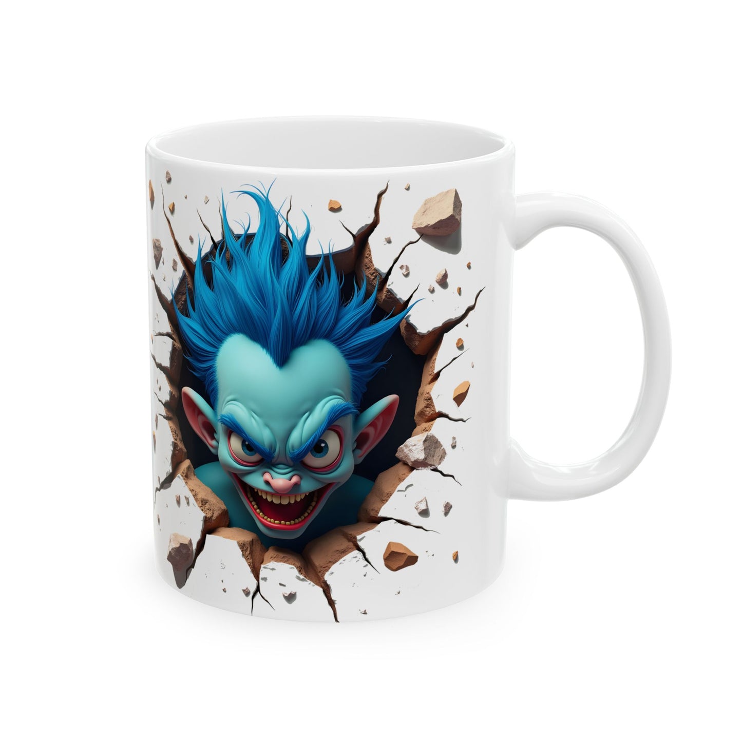 3D Exploding Monster Ceramic Mug - Fun Coffee Cup