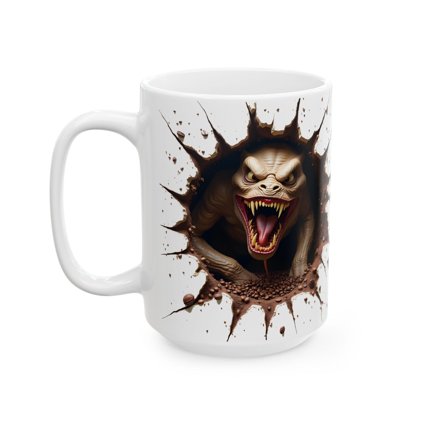 Unique Coffee Monster Ceramic Mug | 11oz & 15oz | Perfect Gift for Coffee Lovers