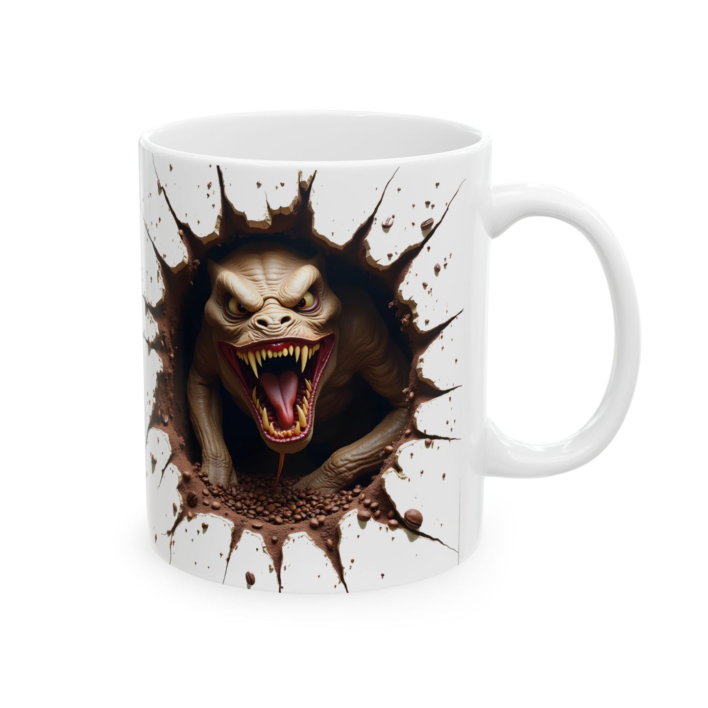 Unique Coffee Monster Ceramic Mug | 11oz & 15oz | Perfect Gift for Coffee Lovers