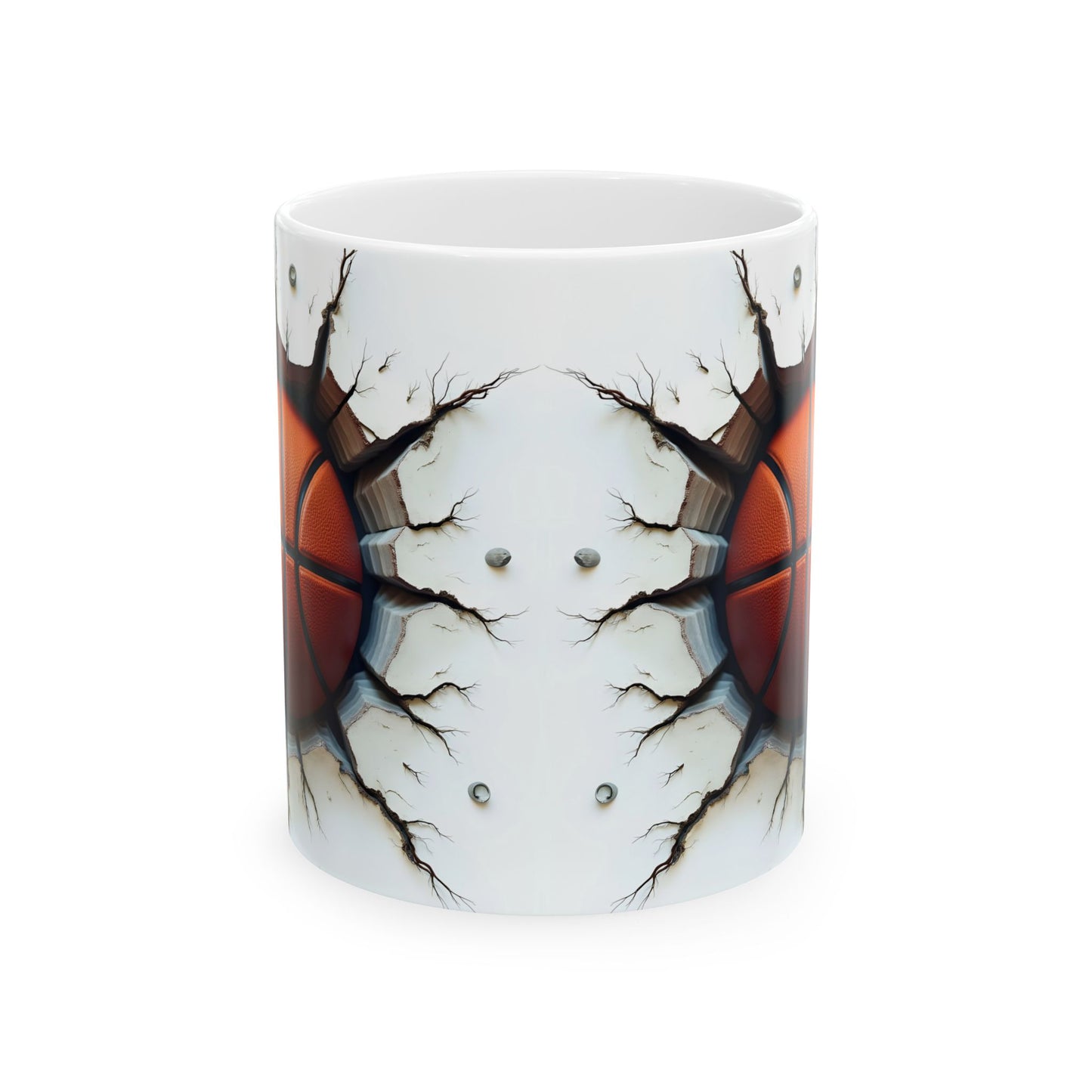 Breaking Through Basketball Ceramic Mug, Unique Gift for Sport Lovers, Coffee Lovers, Basketball Fan, Home Decor