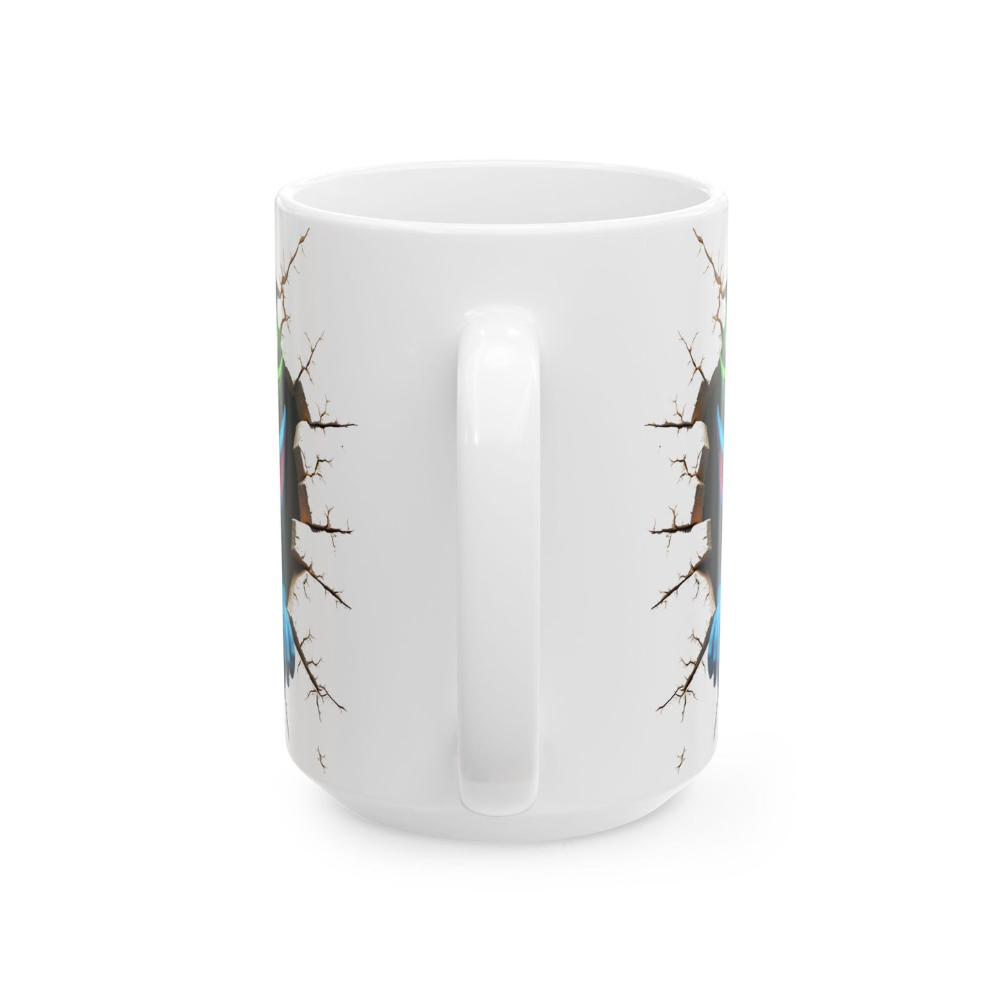 Unique Breaking Through Coffee Monster Mug