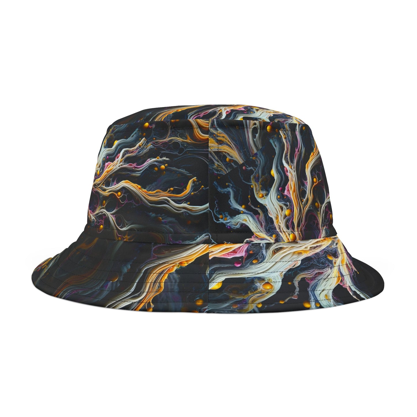 SNRG Abstractz Bucket Hat, Unique Streetwear Cap, Hip Hop Headwear,  Fashion Accessory, Trendy Hat
