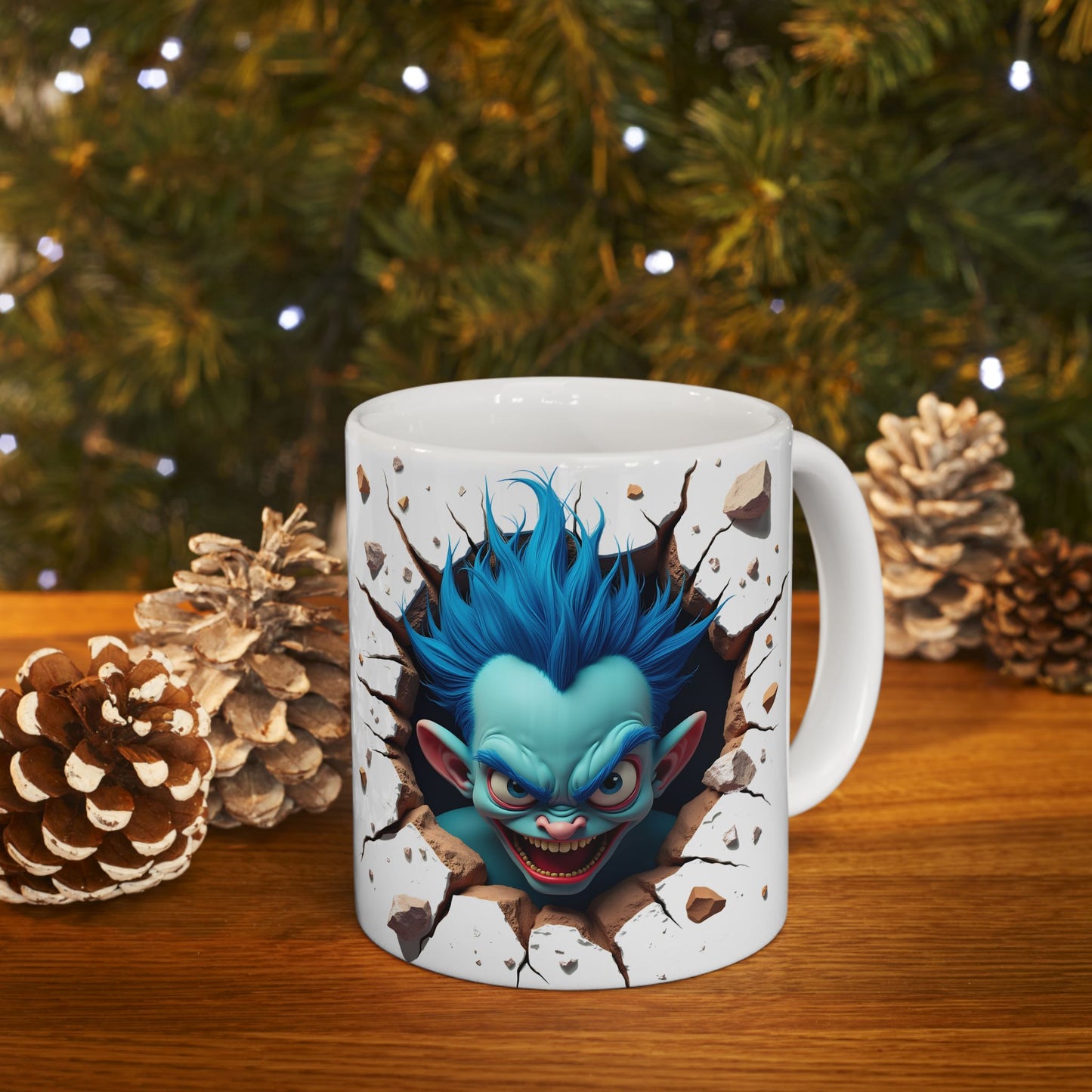 3D Exploding Monster Ceramic Mug - Fun Coffee Cup