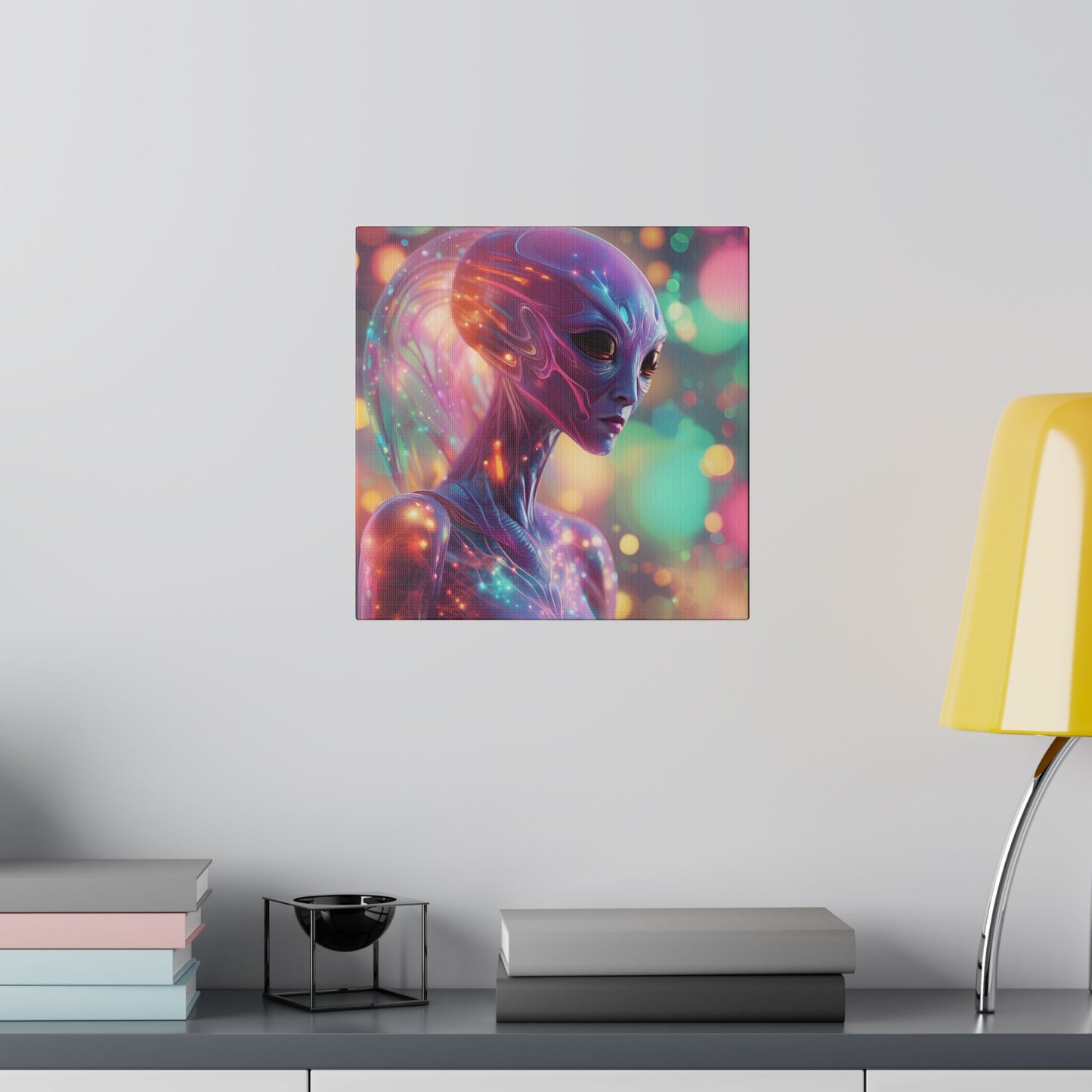 Alien Headz Matte Canvas, Stretched, 0.75"