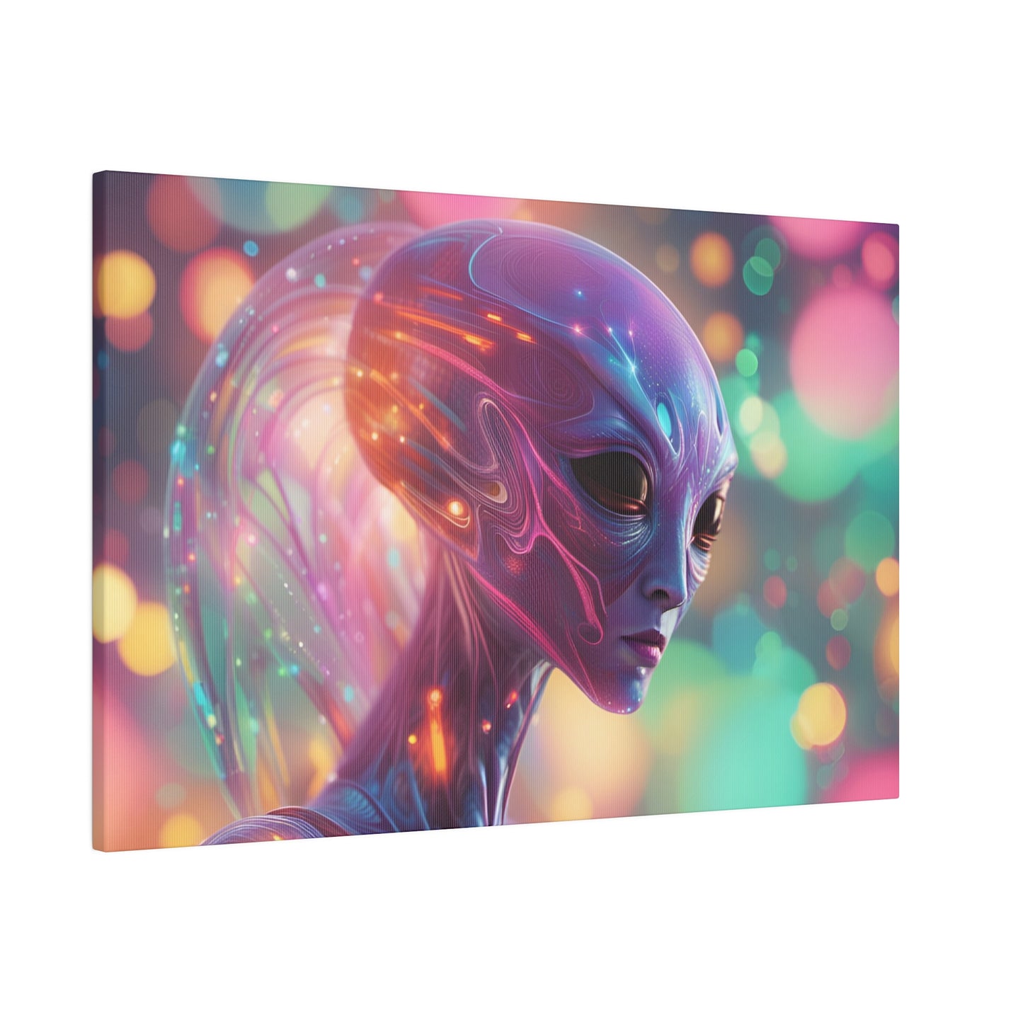 Alien Headz Matte Canvas, Stretched, 0.75"