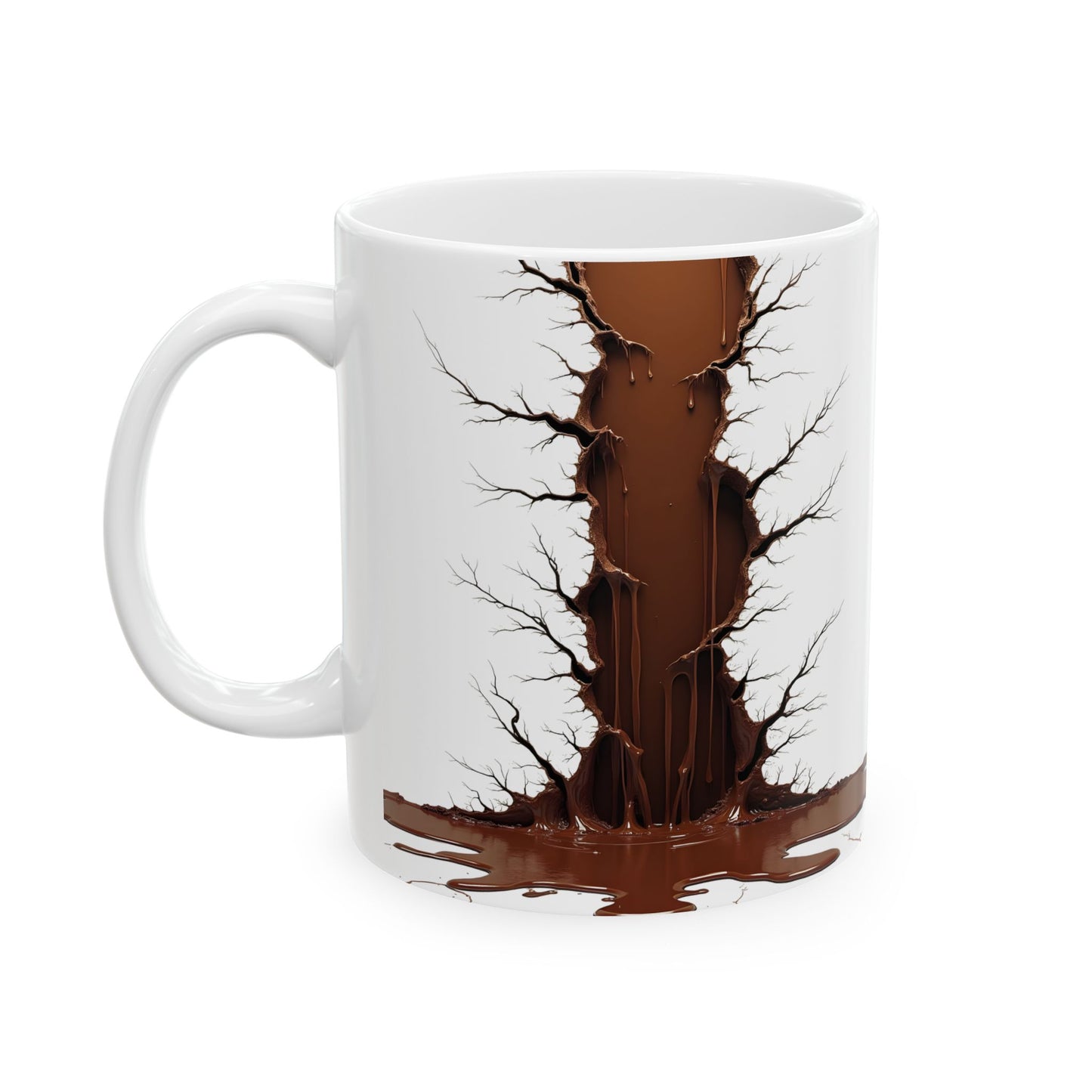 Cracked Ceramic Mug, Eco-Friendly Gift, Coffee Cup, Home Decor, Coffee Lover's Delight