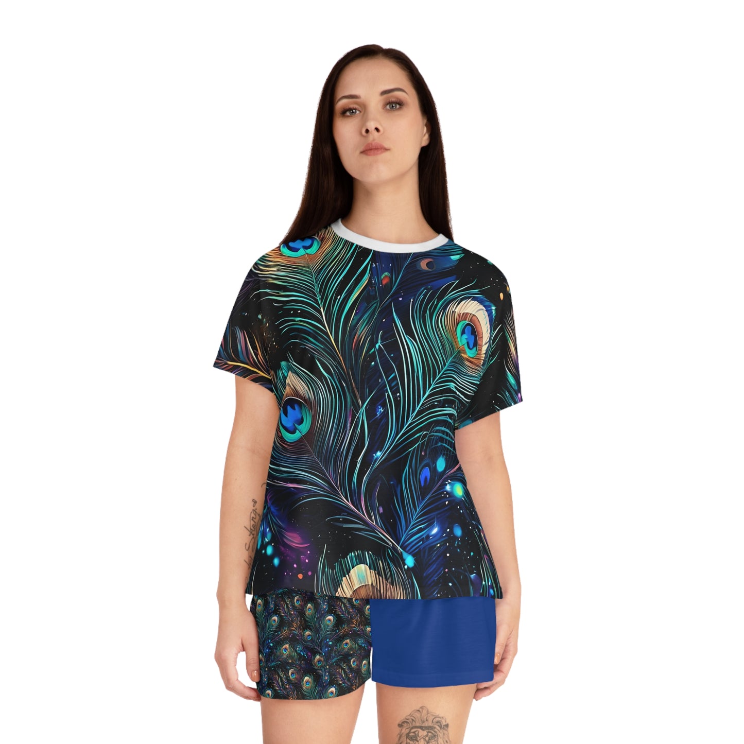 Women's Peacock Short Pajama Set