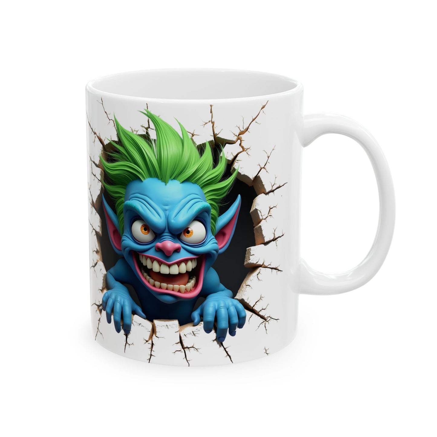 Unique Breaking Through Coffee Monster Mug