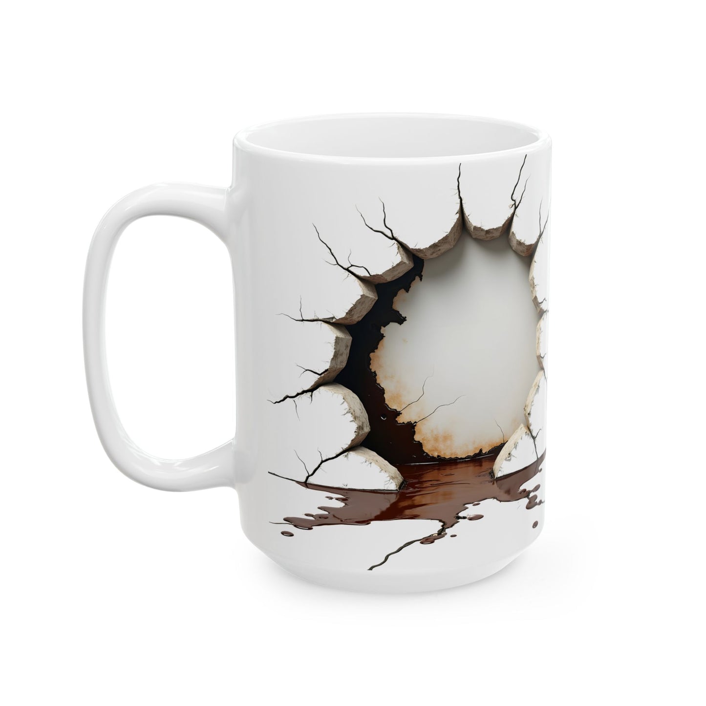 Unique Cracked Ceramic Mug - Perfect Gift for Coffee Lovers, Home Decor, Coffee Enthusiasts