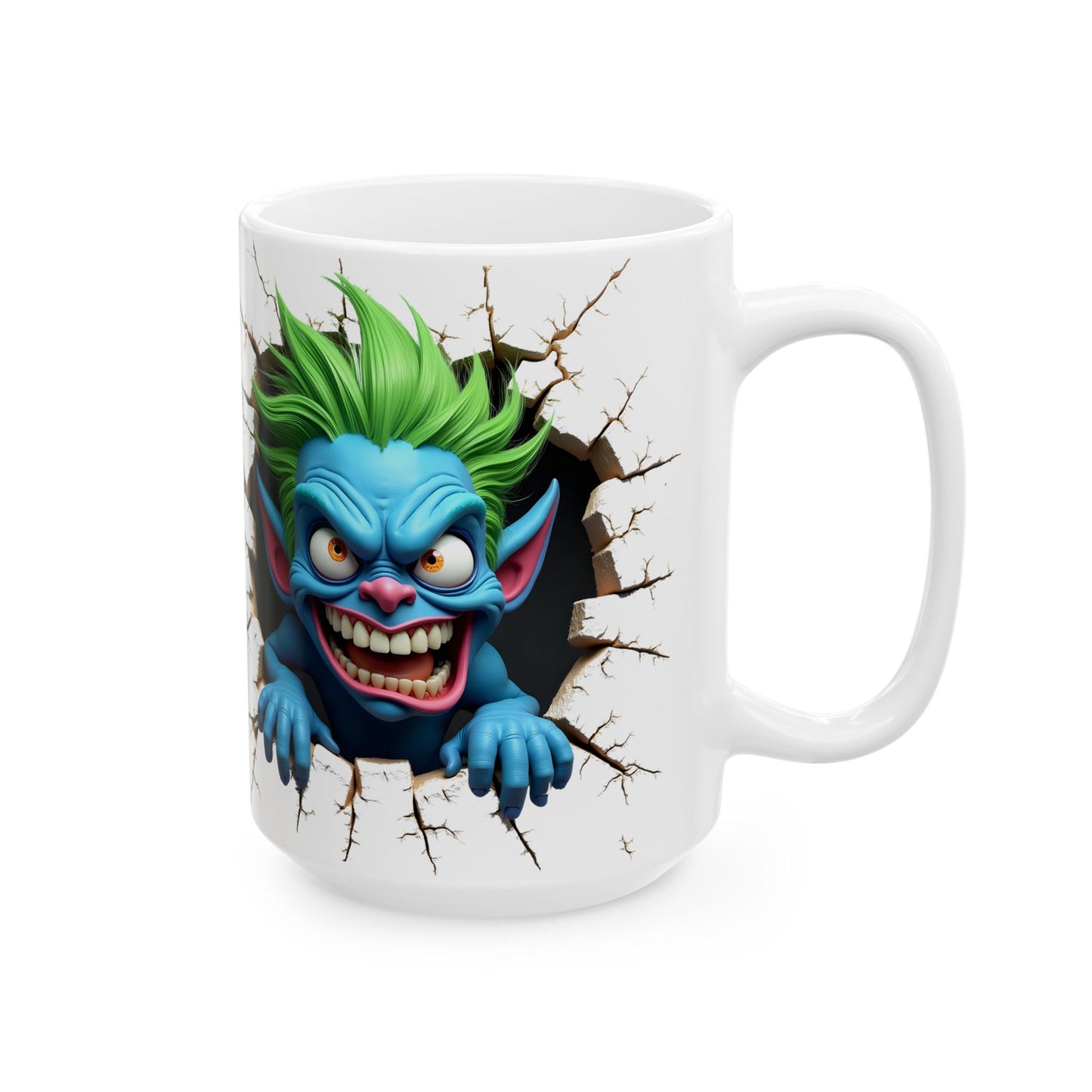 Unique Breaking Through Coffee Monster Mug