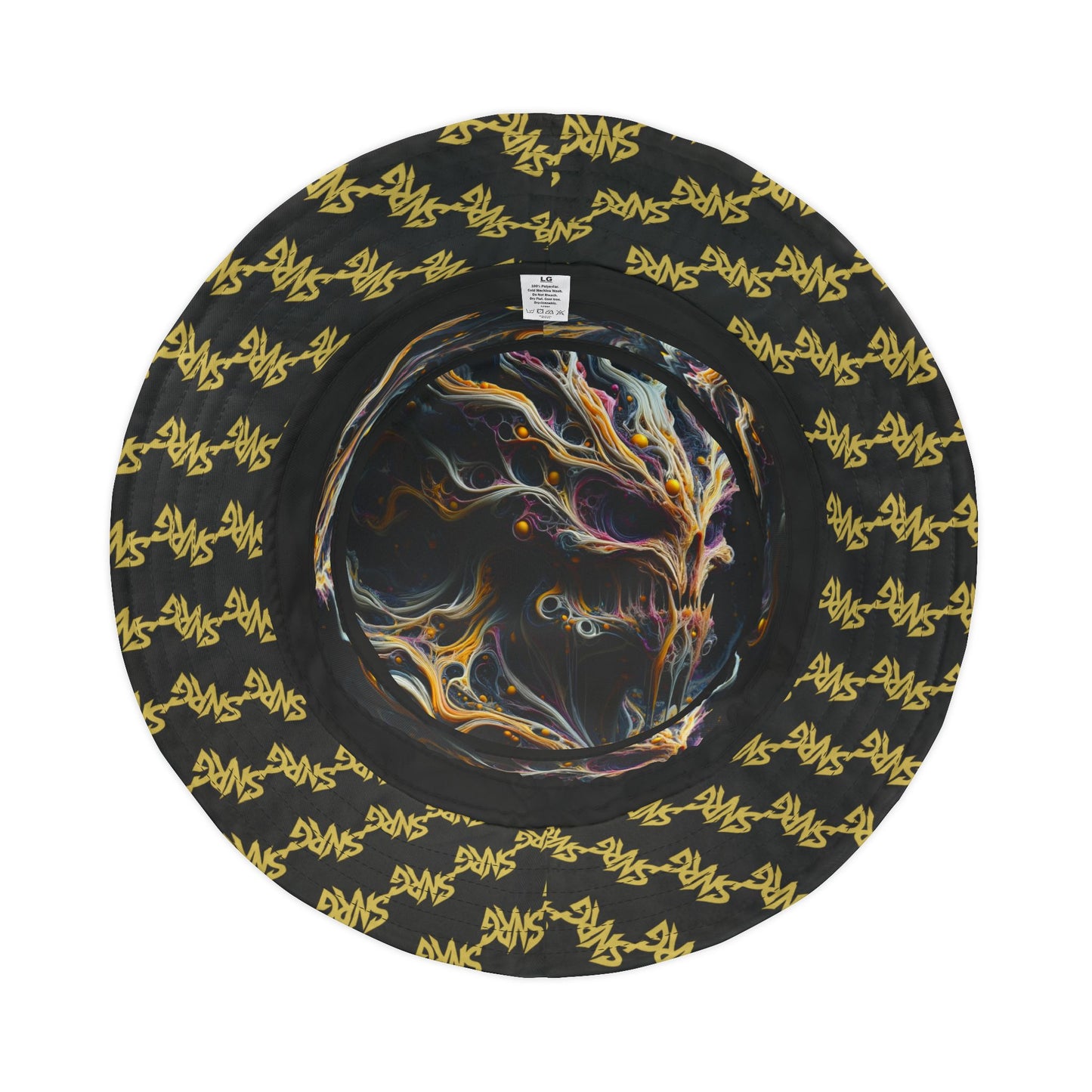 SNRG Abstractz Bucket Hat, Unique Streetwear Cap, Hip Hop Headwear,  Fashion Accessory, Trendy Hat