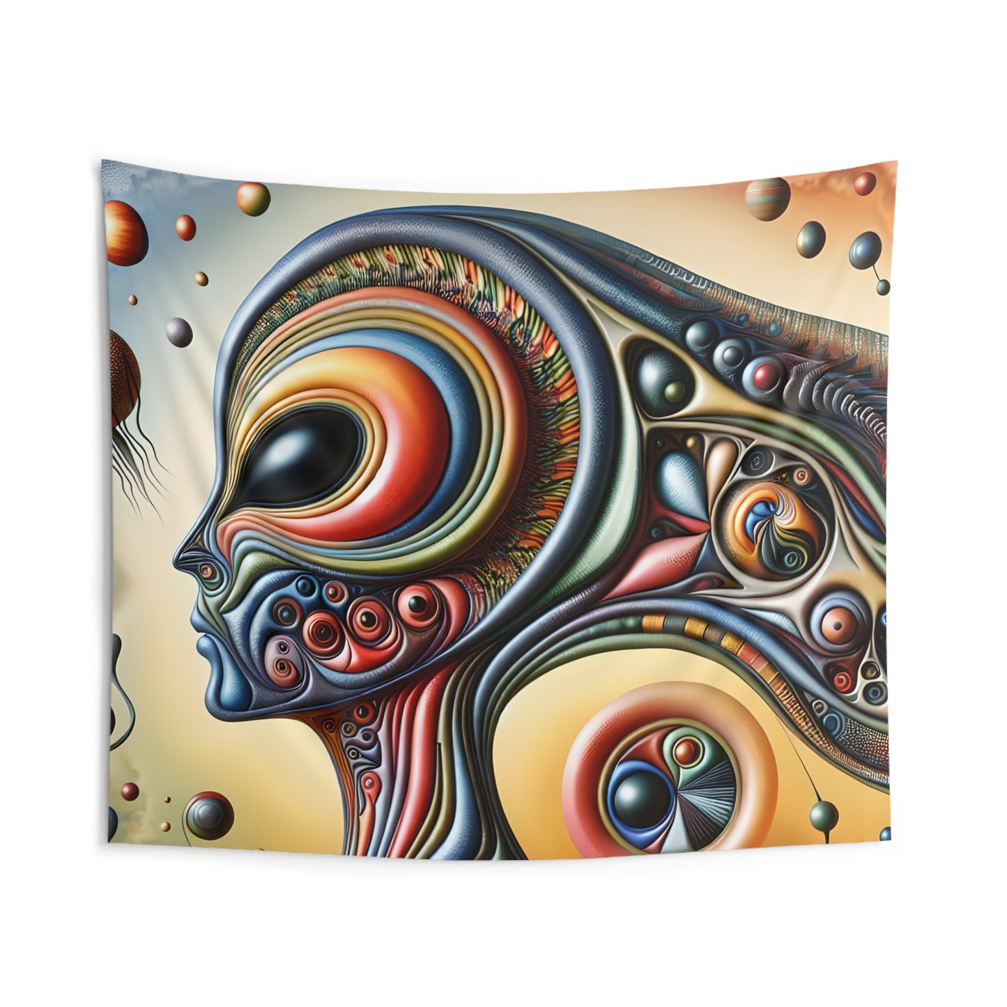 Alien Headz Indoor Wall Tapestry