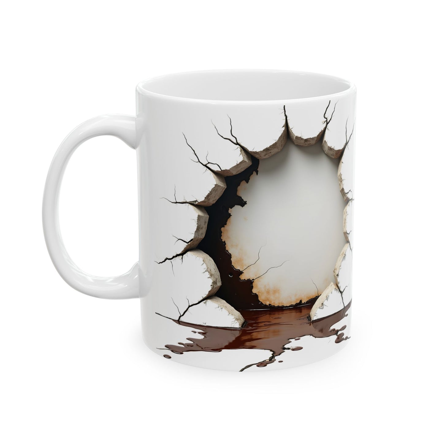 Unique Cracked Ceramic Mug - Perfect Gift for Coffee Lovers, Home Decor, Coffee Enthusiasts