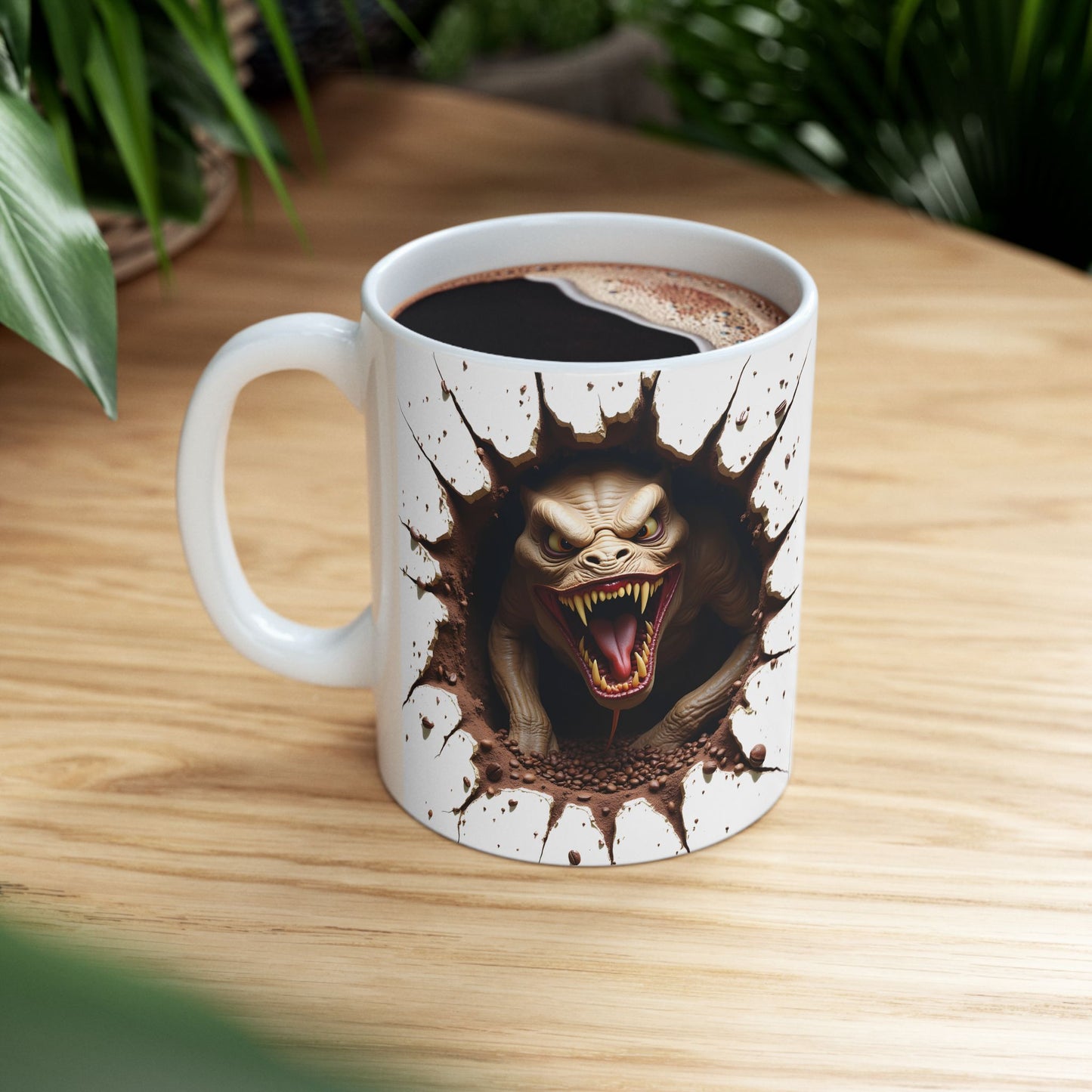 Unique Coffee Monster Ceramic Mug | 11oz & 15oz | Perfect Gift for Coffee Lovers