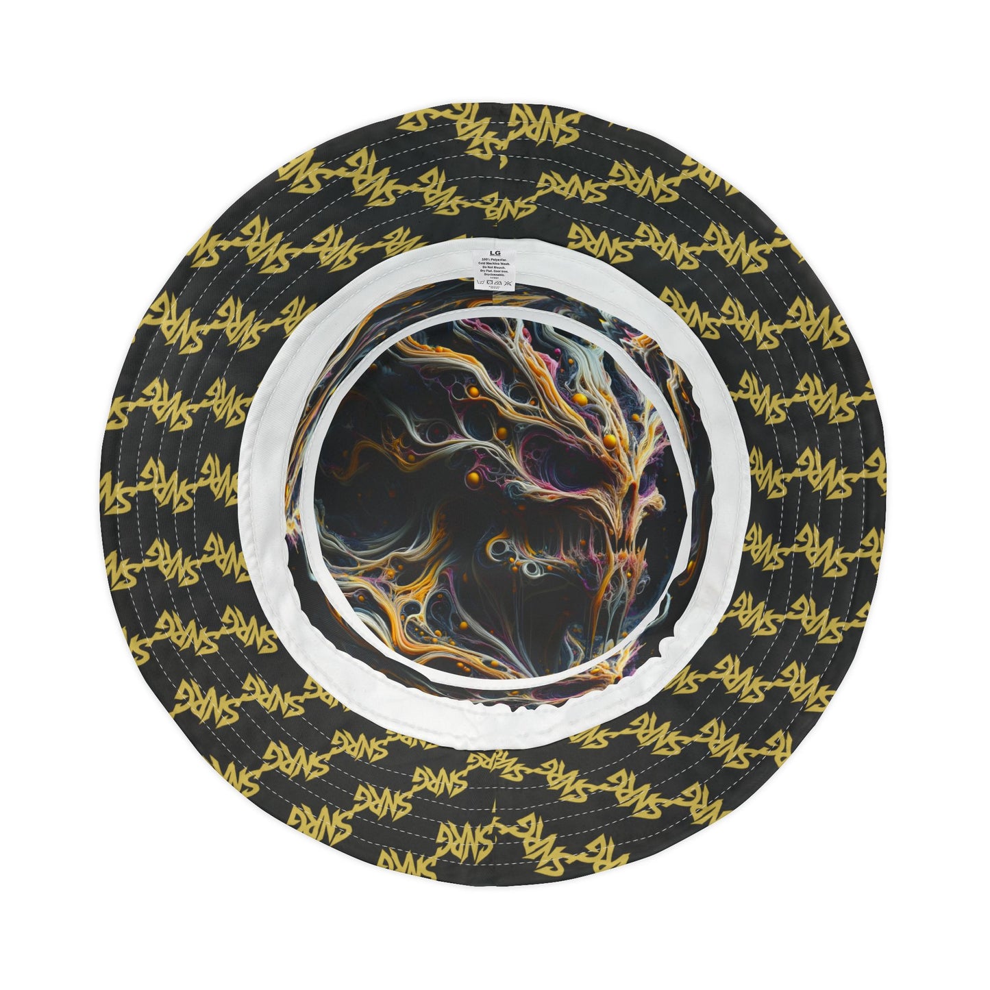 SNRG Abstractz Bucket Hat, Unique Streetwear Cap, Hip Hop Headwear,  Fashion Accessory, Trendy Hat