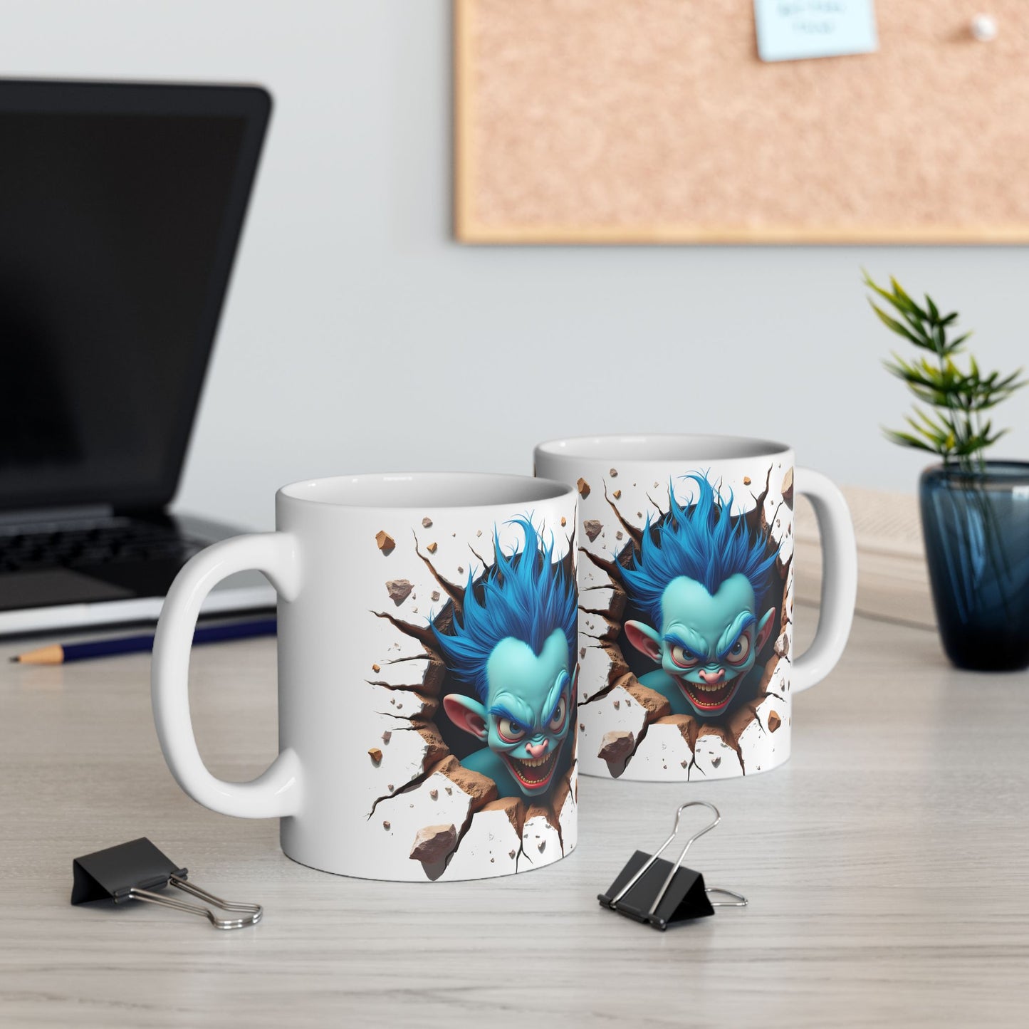 3D Exploding Monster Ceramic Mug - Fun Coffee Cup