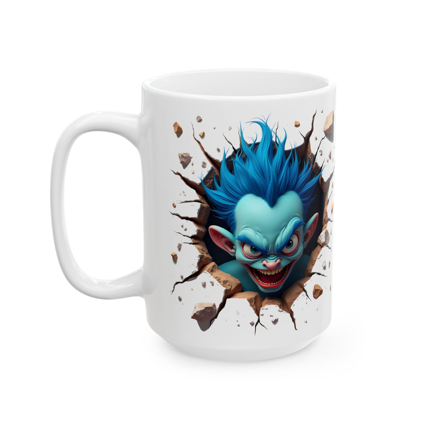 3D Exploding Monster Ceramic Mug - Fun Coffee Cup