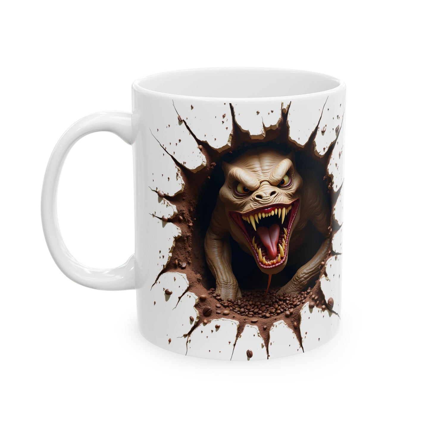 Unique Coffee Monster Ceramic Mug | 11oz & 15oz | Perfect Gift for Coffee Lovers