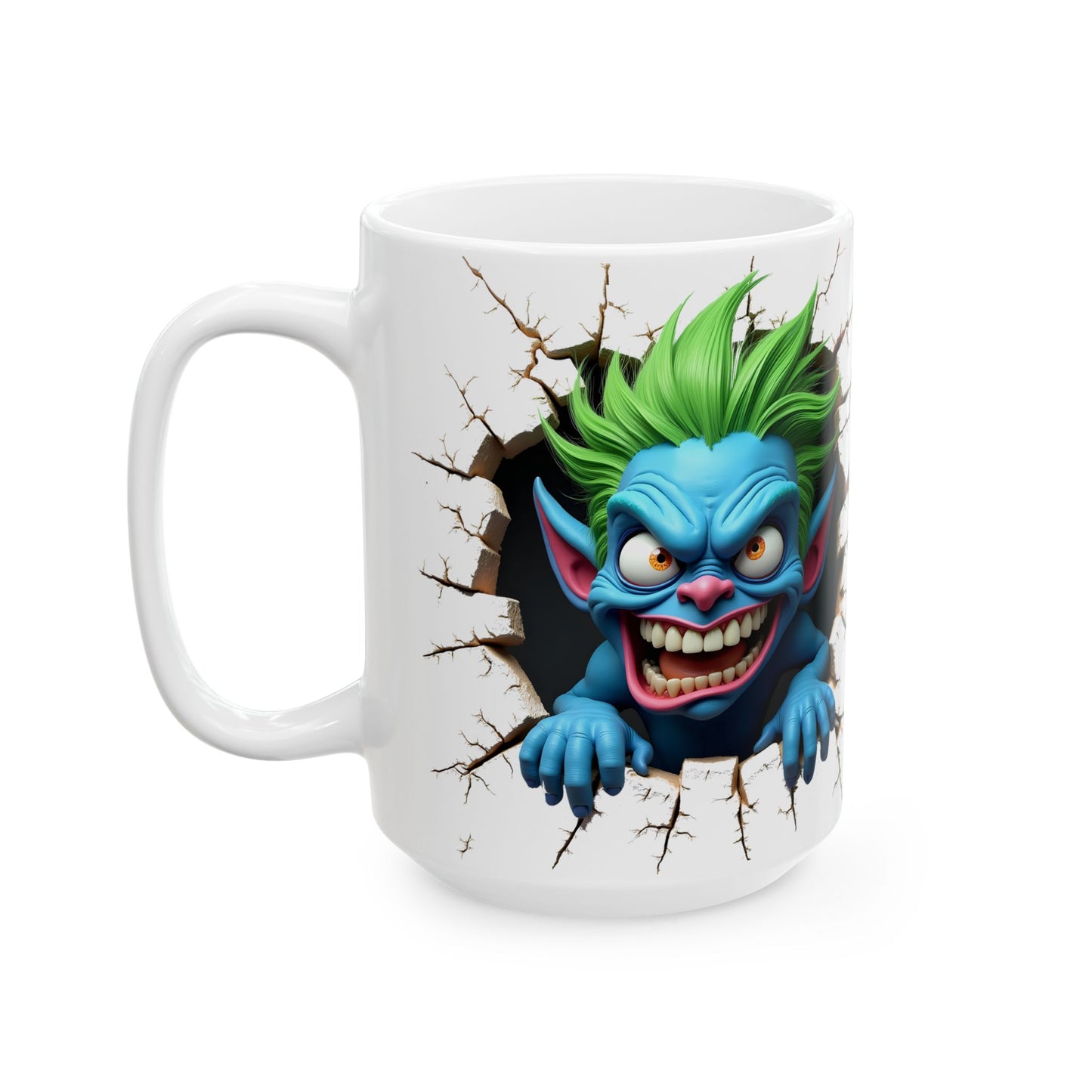 Unique Breaking Through Coffee Monster Mug