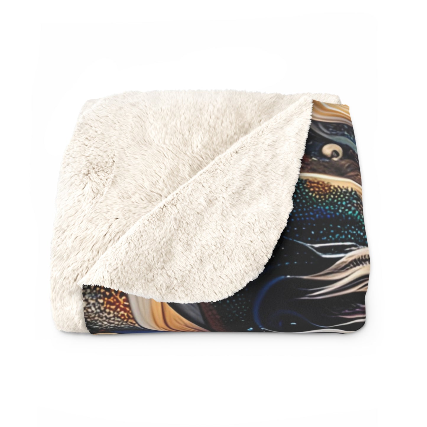 Astral Leopard Sherpa Fleece Blanket