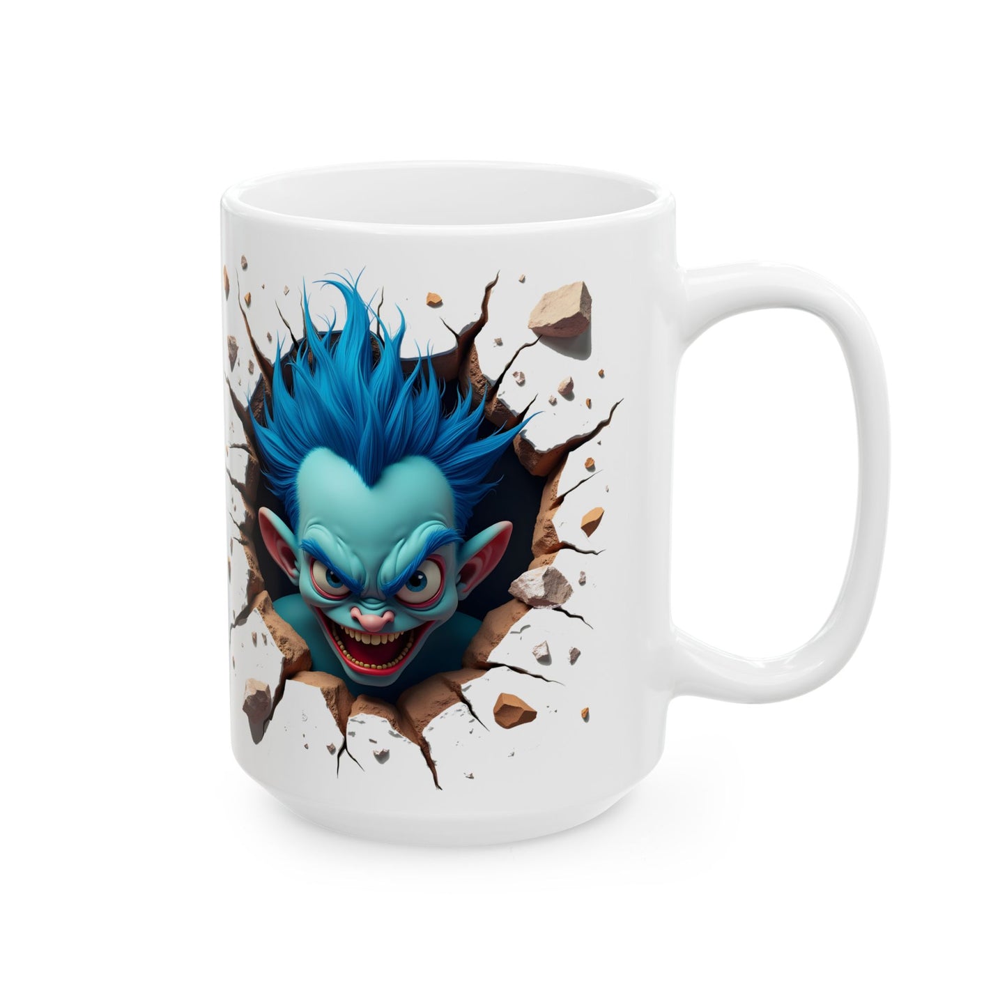 3D Exploding Monster Ceramic Mug - Fun Coffee Cup