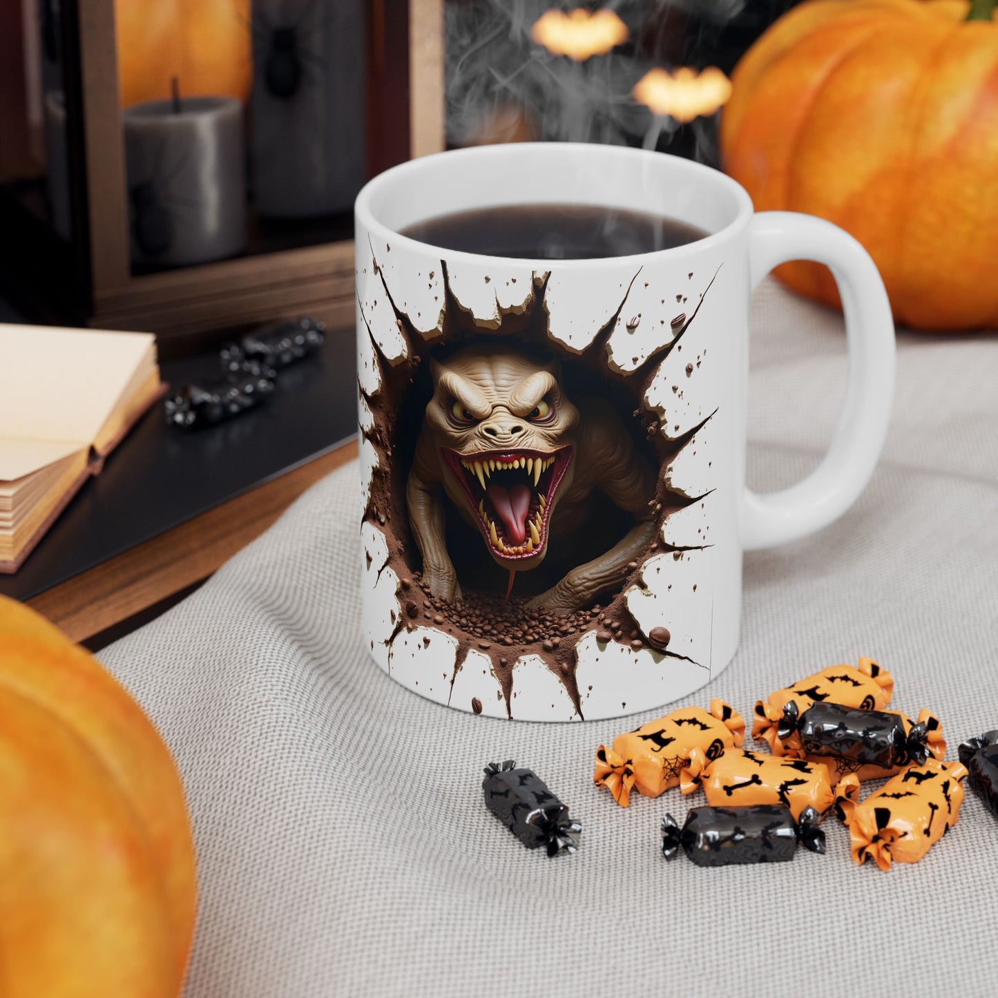Unique Coffee Monster Ceramic Mug | 11oz & 15oz | Perfect Gift for Coffee Lovers