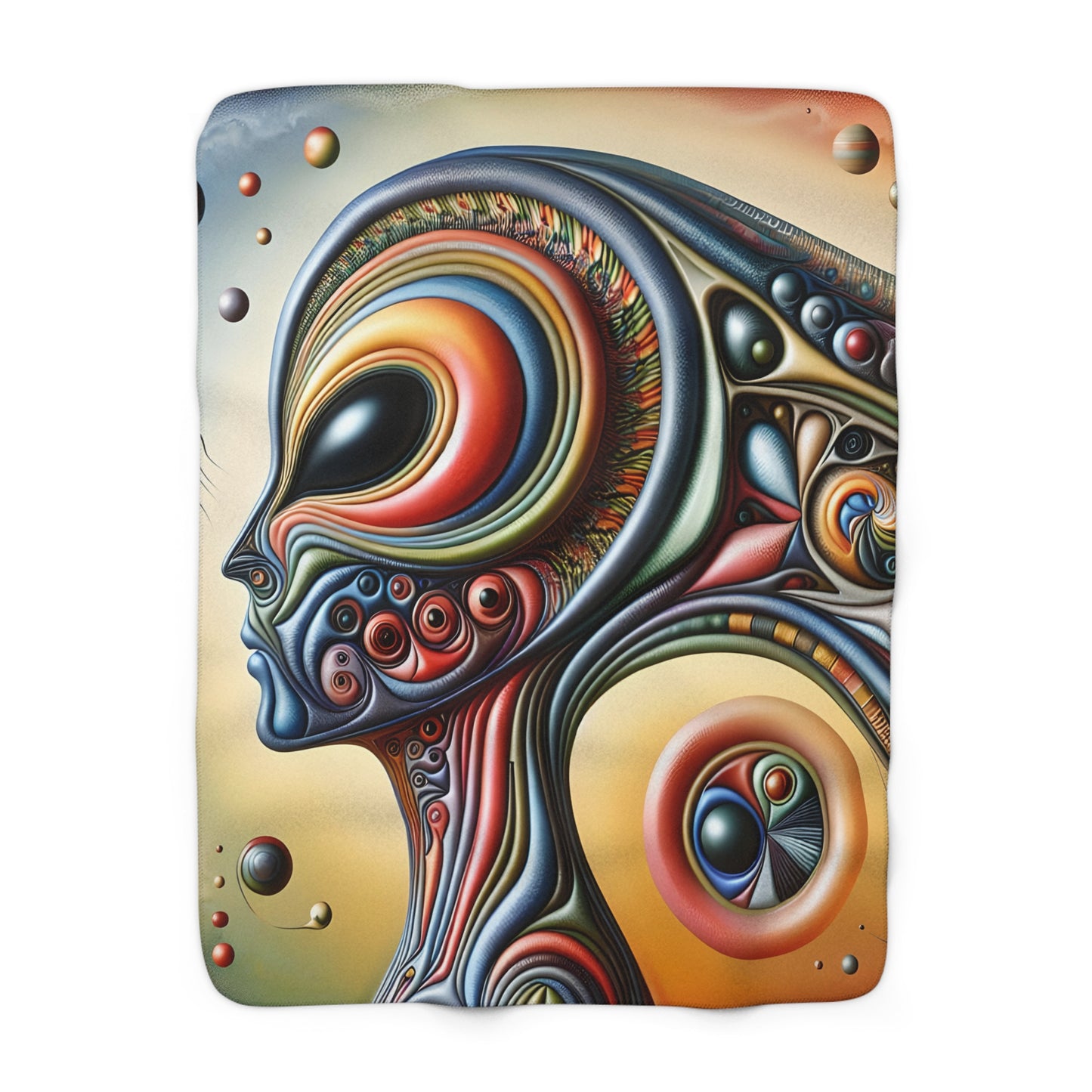 Alien Headz Sherpa Fleece Blanket
