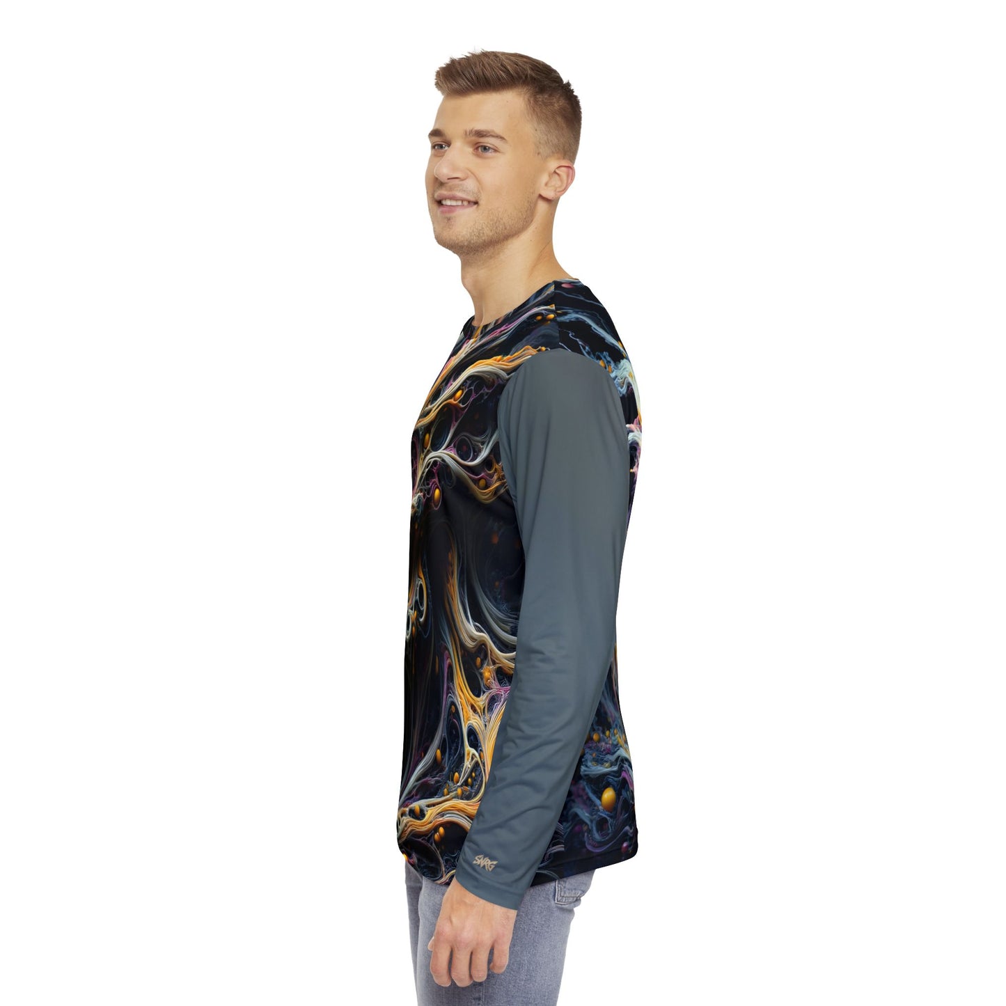 Men's Long Sleeve Shirt, Abstractz, Casual Apparel, Unique Top, Premium Soft Feel, Custom Design