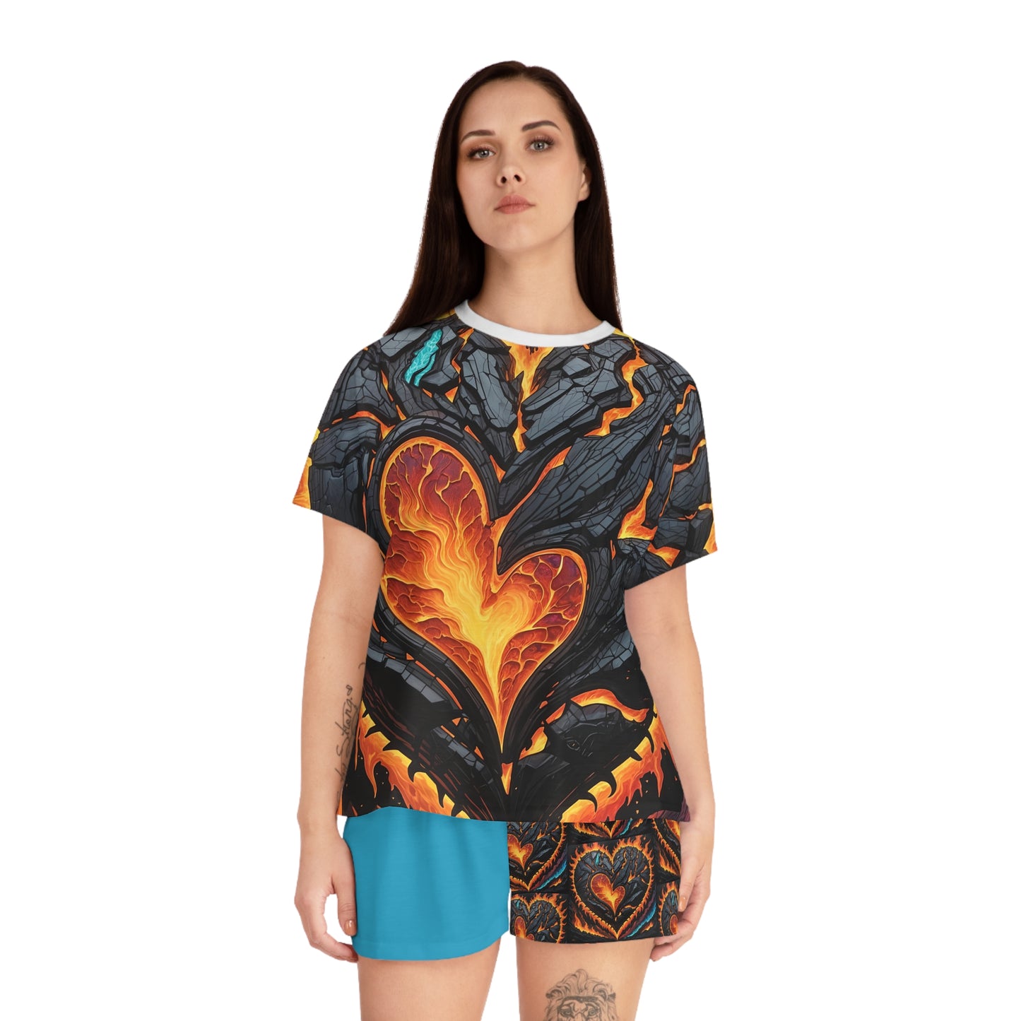 Women's Lava Heartz Short Pajama Set